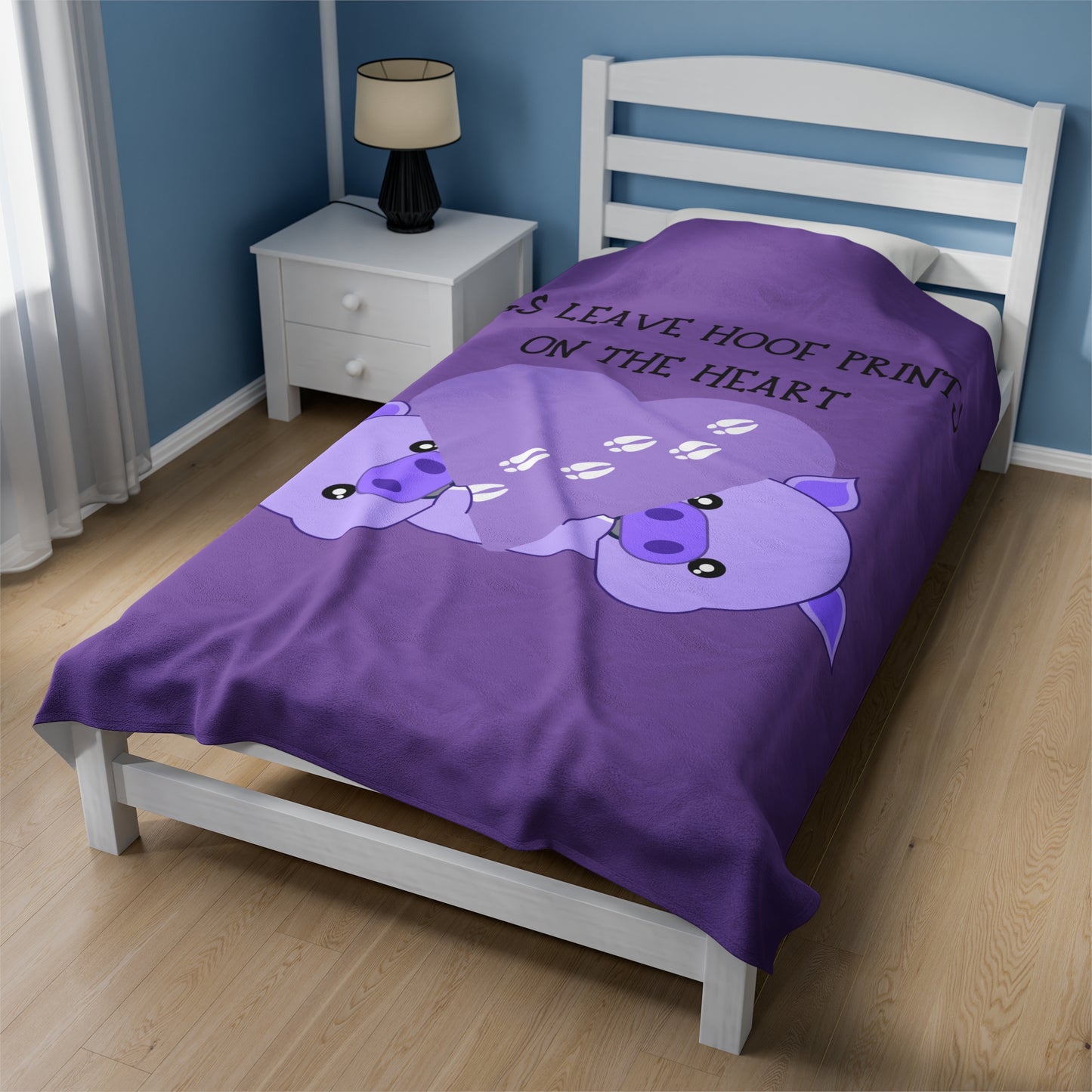 Pigs leave Velveteen Plush Blanket