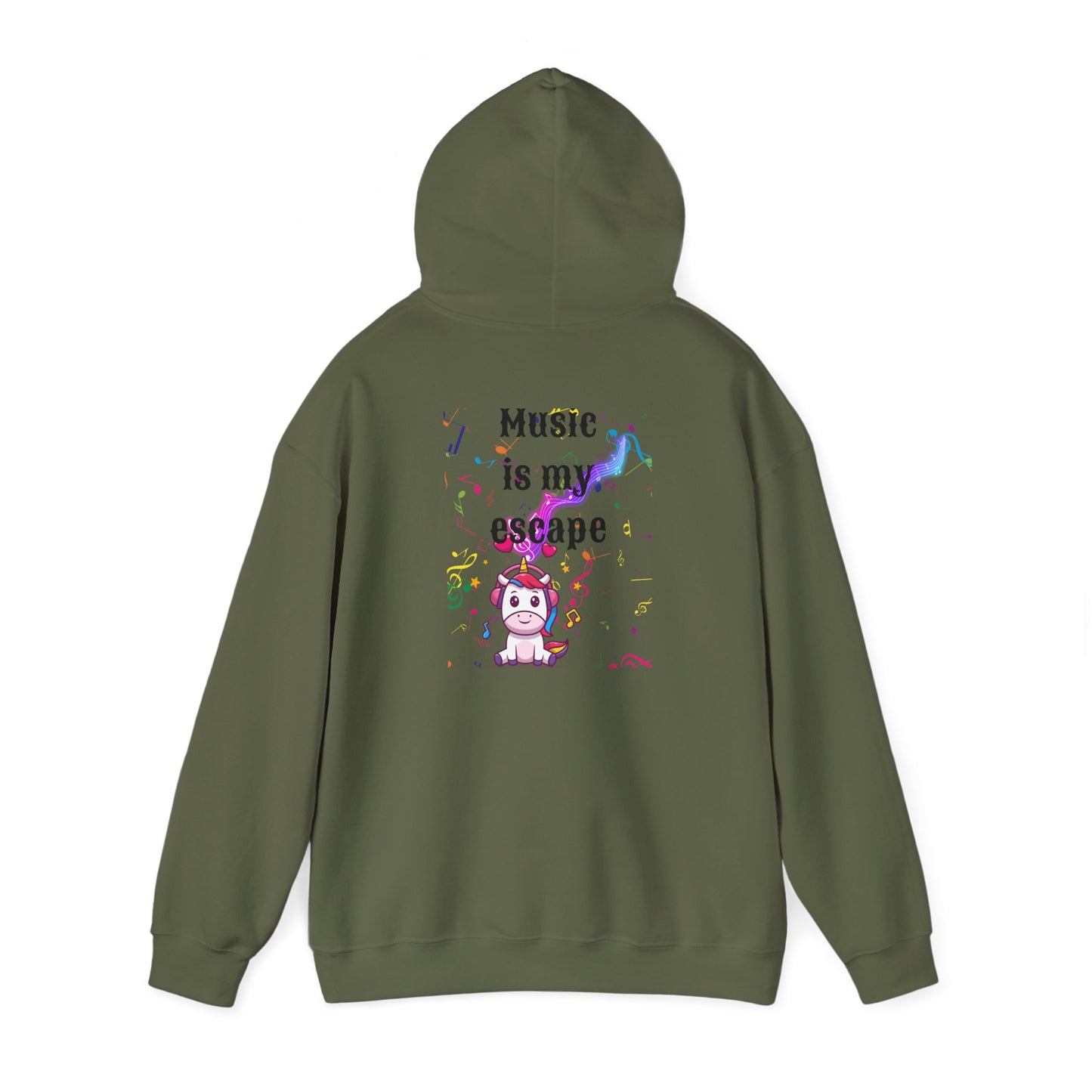Music is my escape Unisex Heavy Blend™ Hooded Sweatshirt