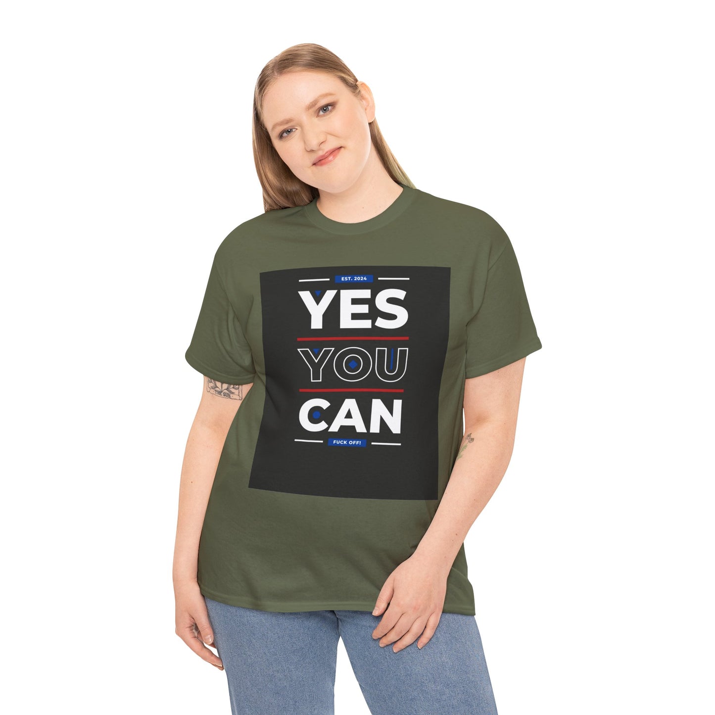 Yes You Can Unisex Heavy Cotton Tee