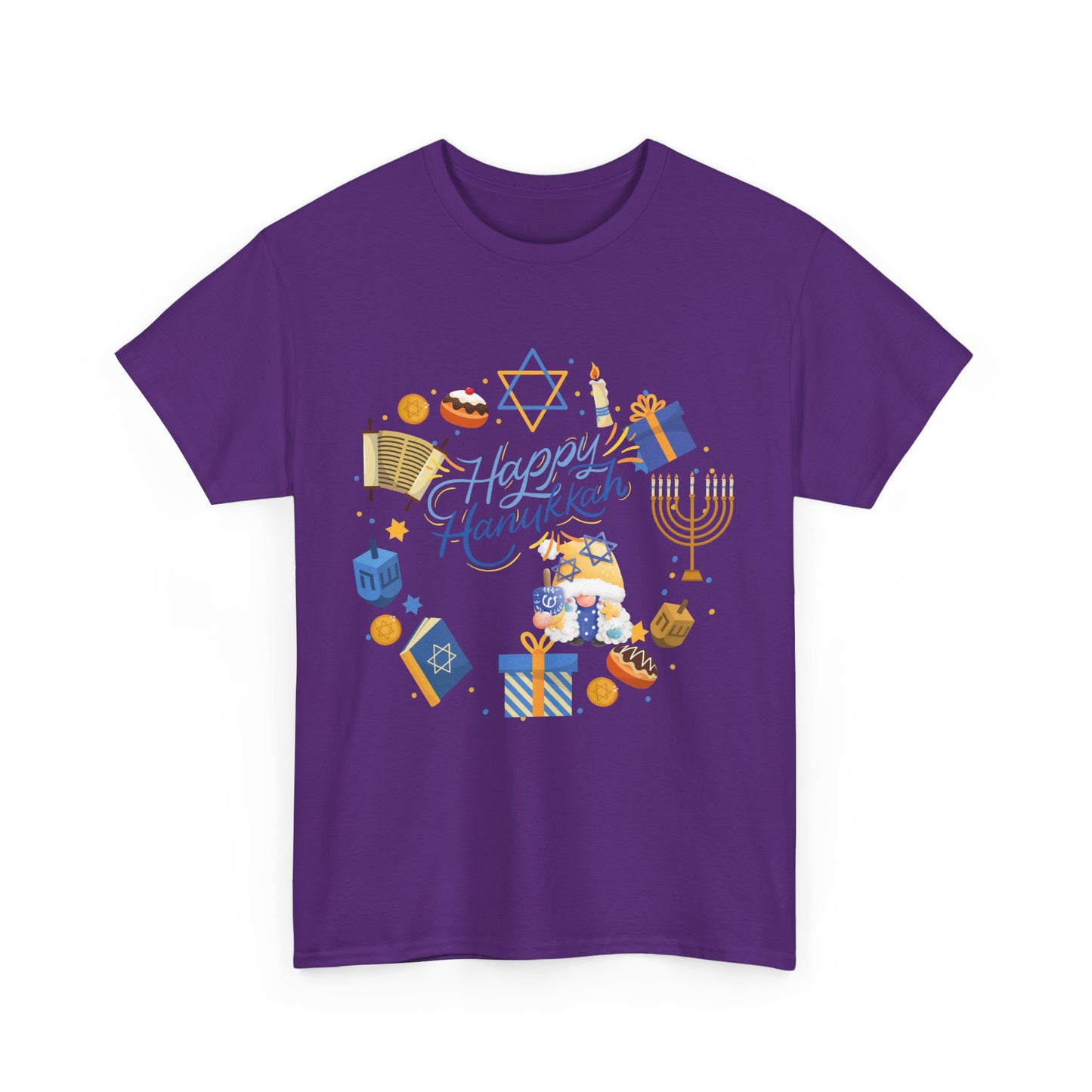 Happy Hanukkah Unisex Heavy Cotton Tee