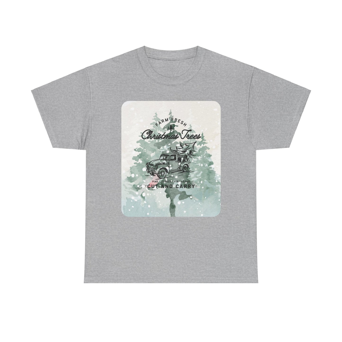 Christmas Trees Unisex Heavy Cotton Tee
