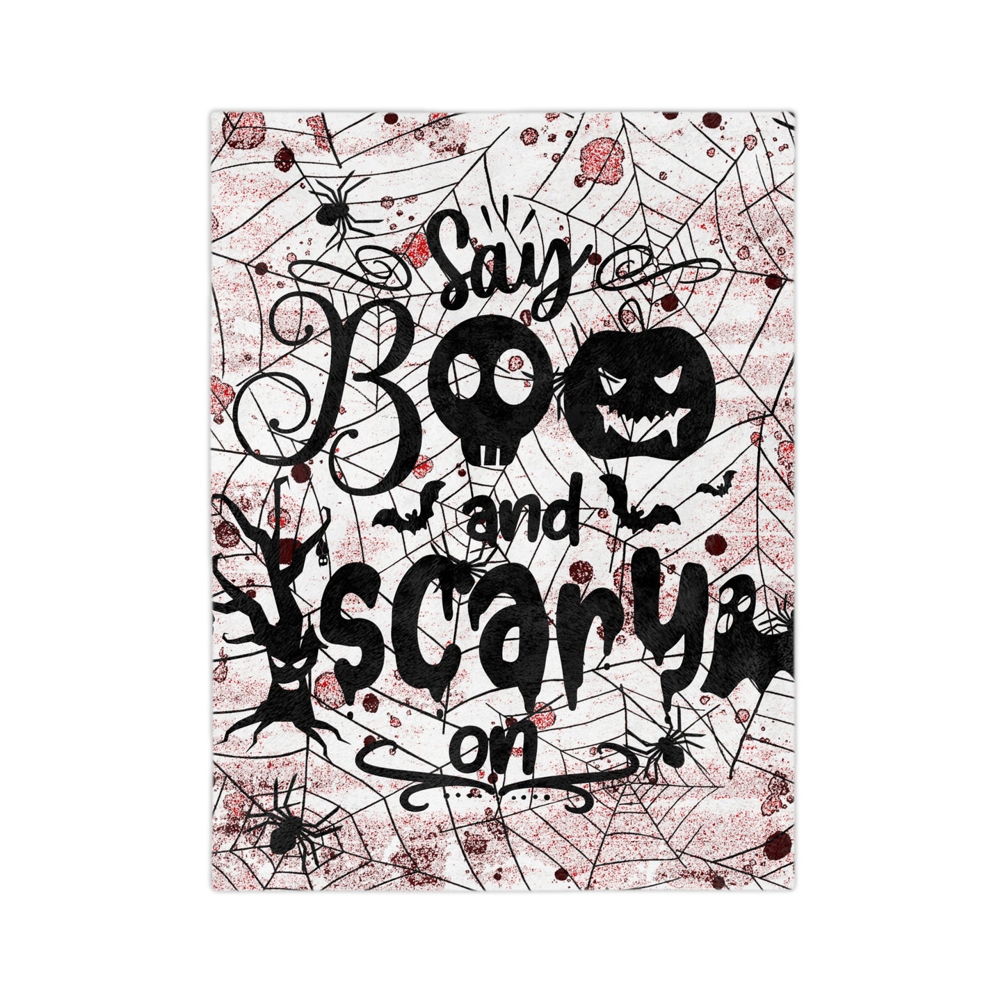 Say Boo Velveteen Microfiber Blanket