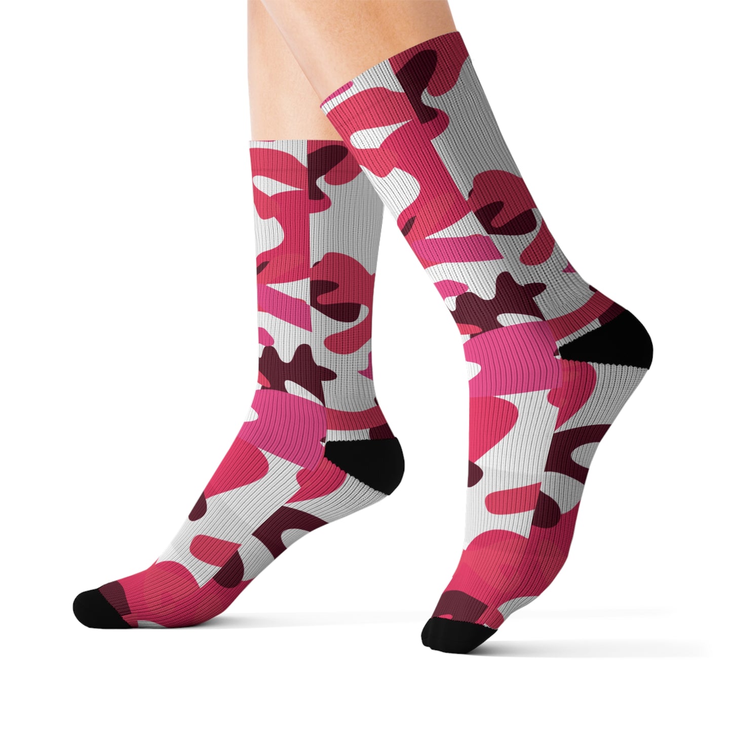 Pink Camo Sublimation Socks