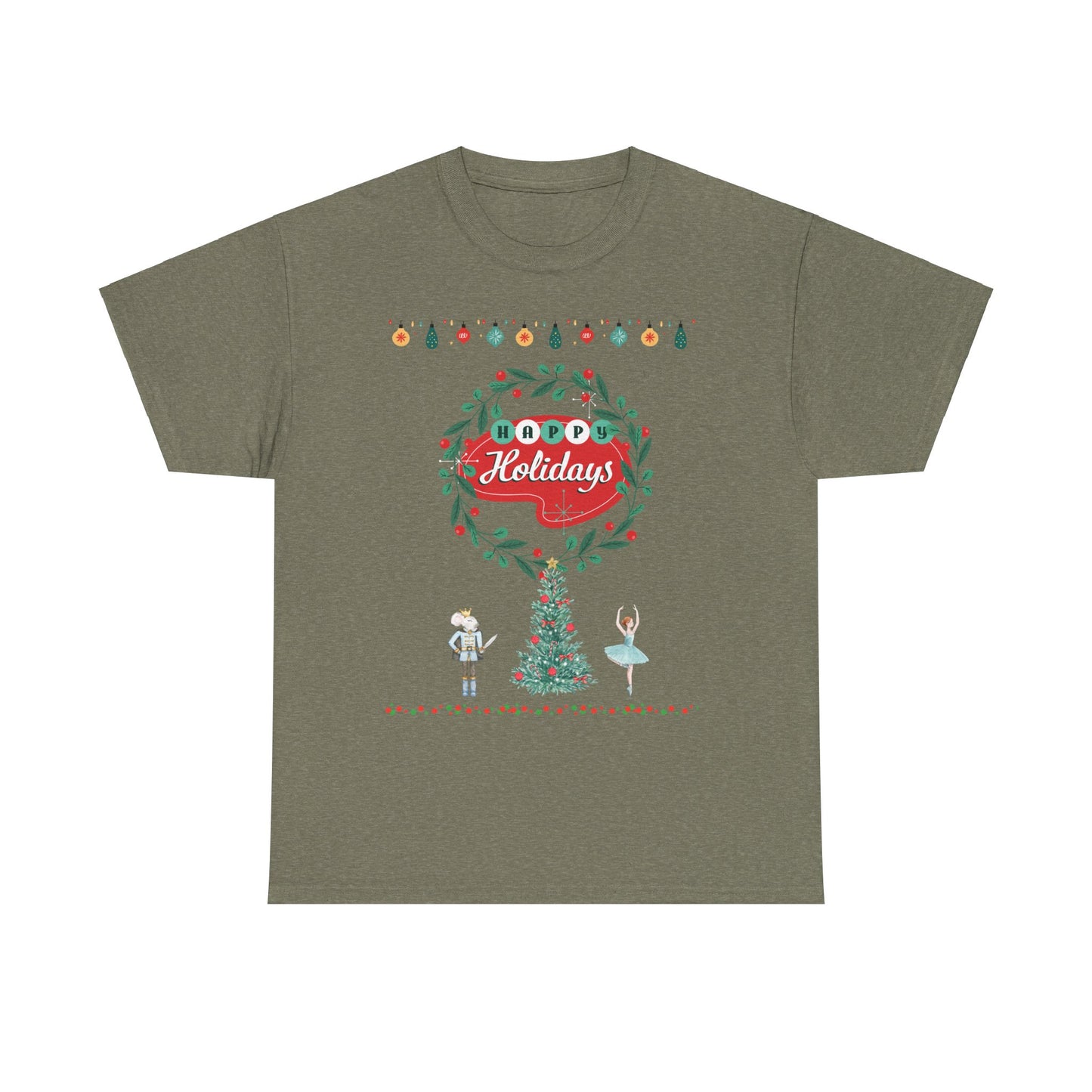 Happy Holidays Unisex Heavy Cotton Tee