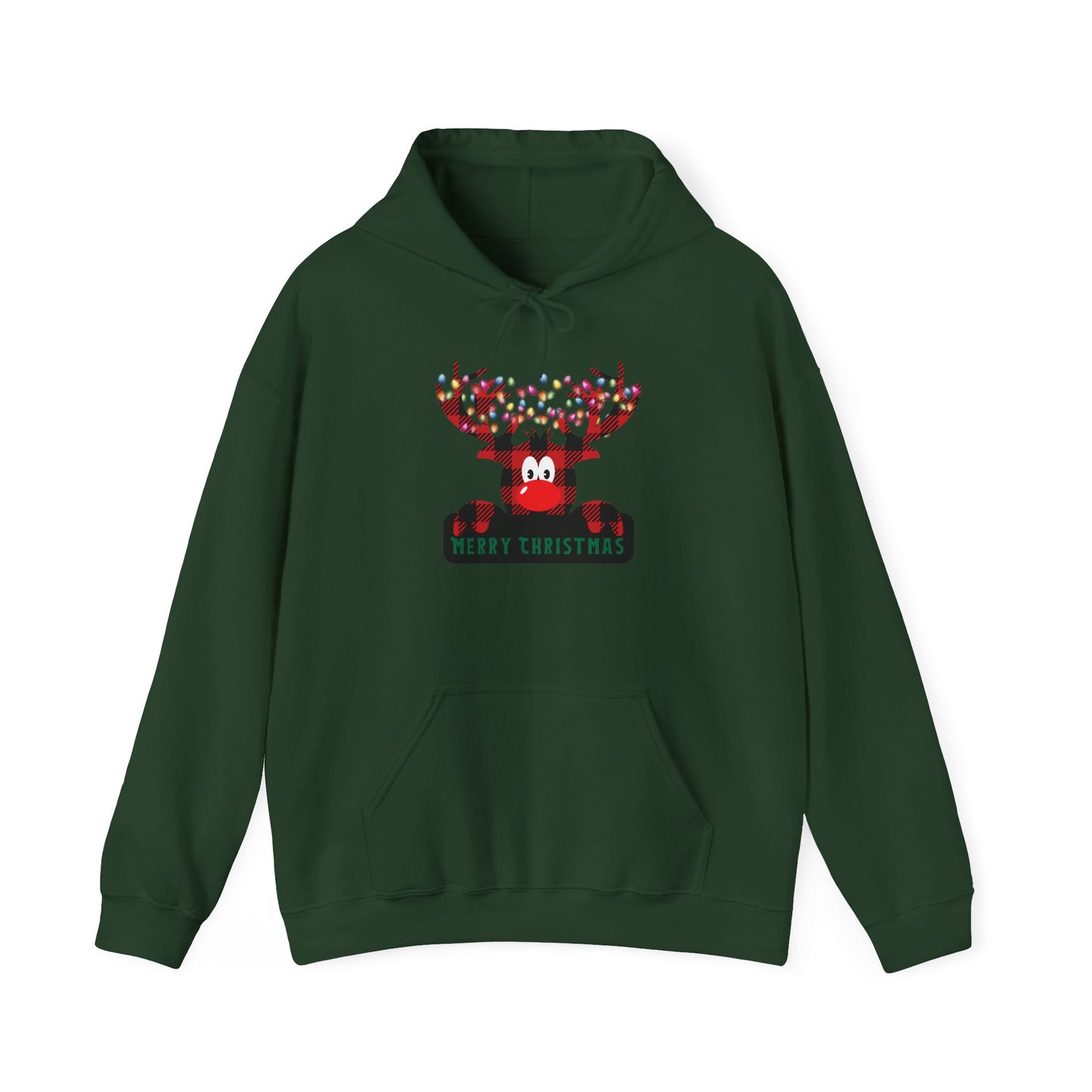 Plaid Deer Unisex Heavy Blend™ Hooded Sweatshirt