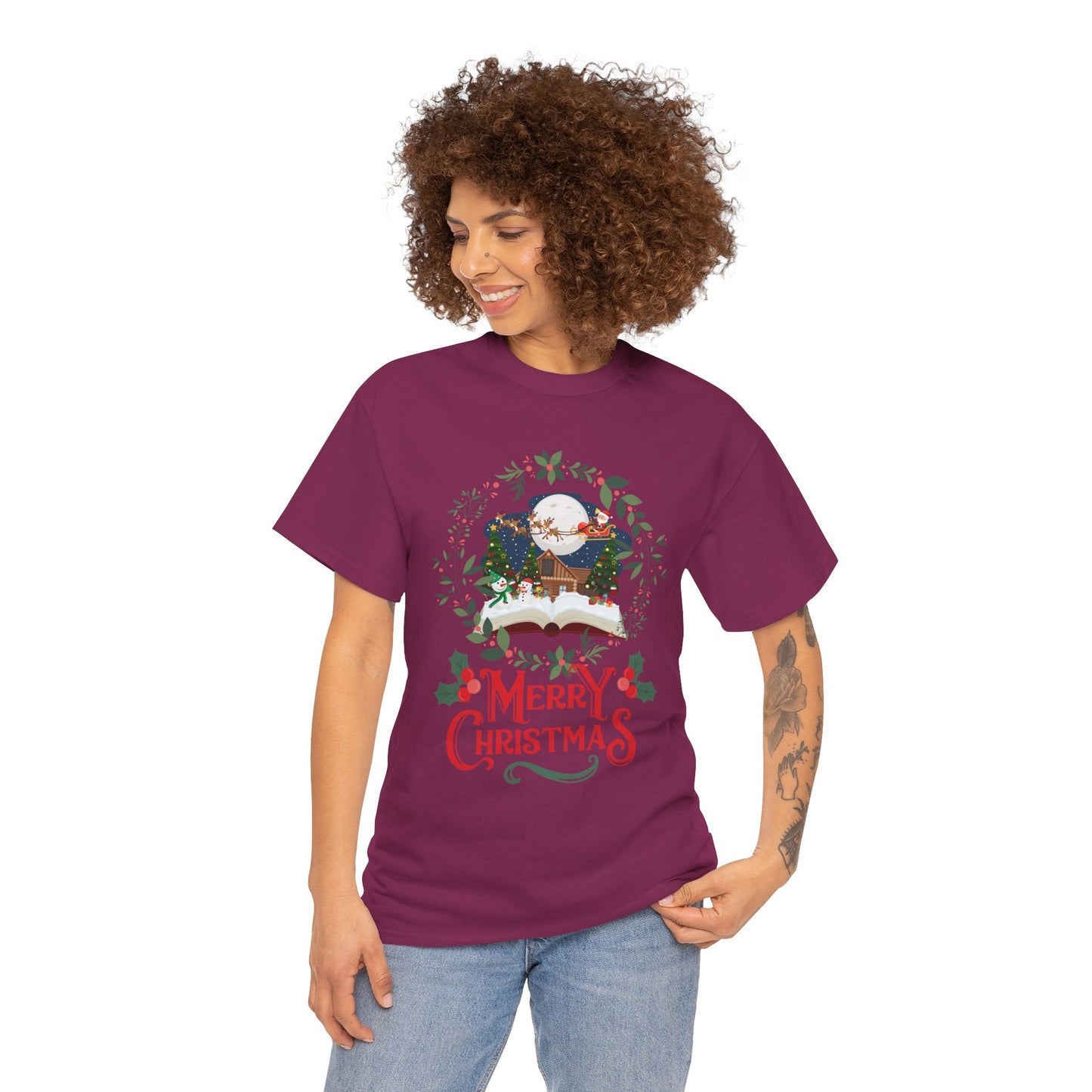 Merry Christmas Unisex Heavy Cotton Tee