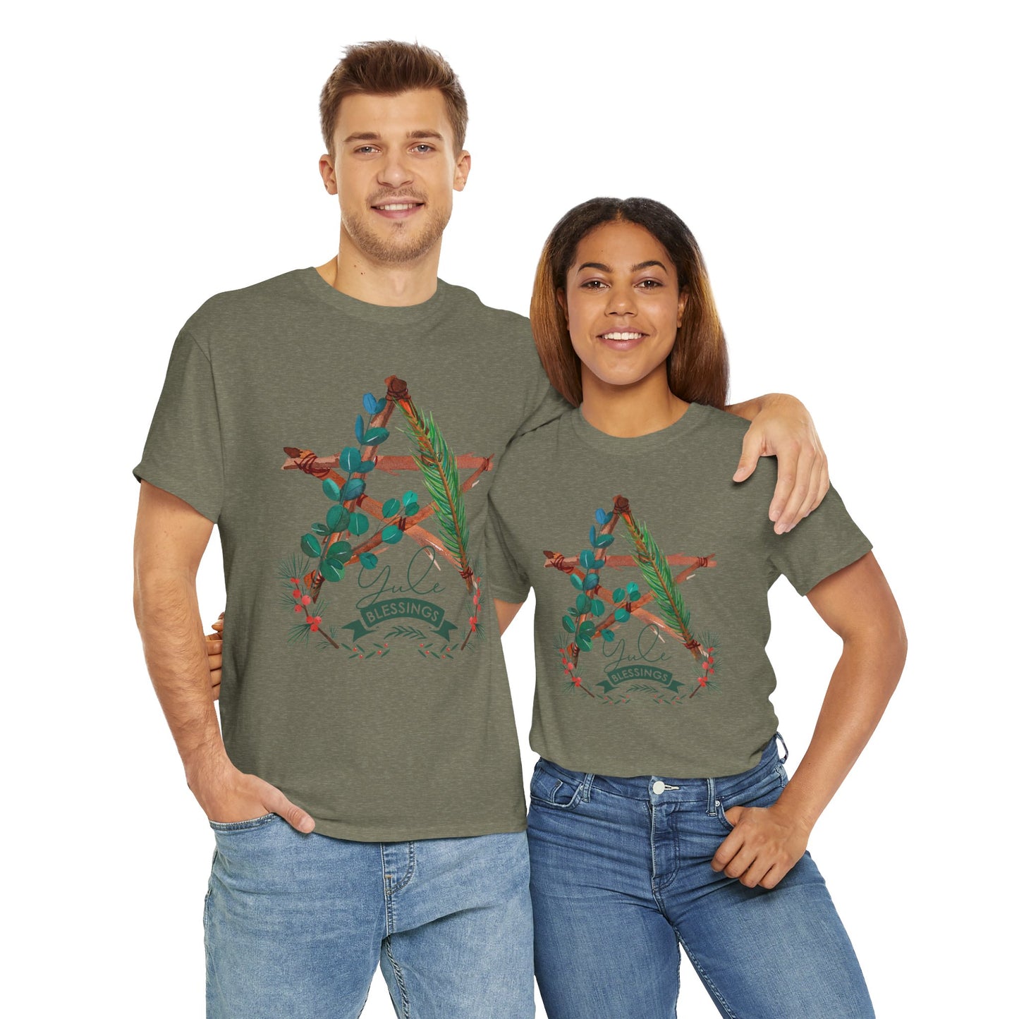 Yule Blessings Unisex Heavy Cotton Tee