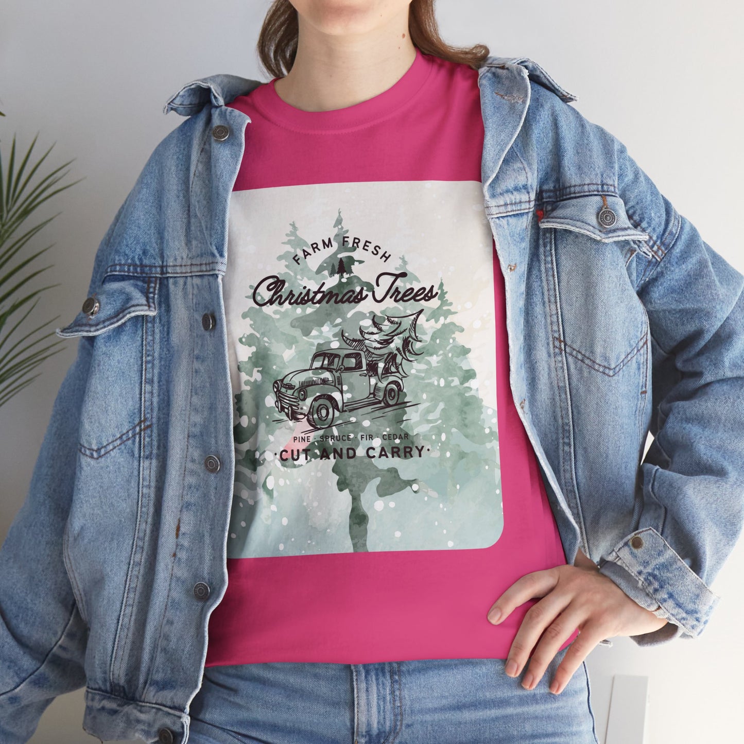 Christmas Trees Unisex Heavy Cotton Tee