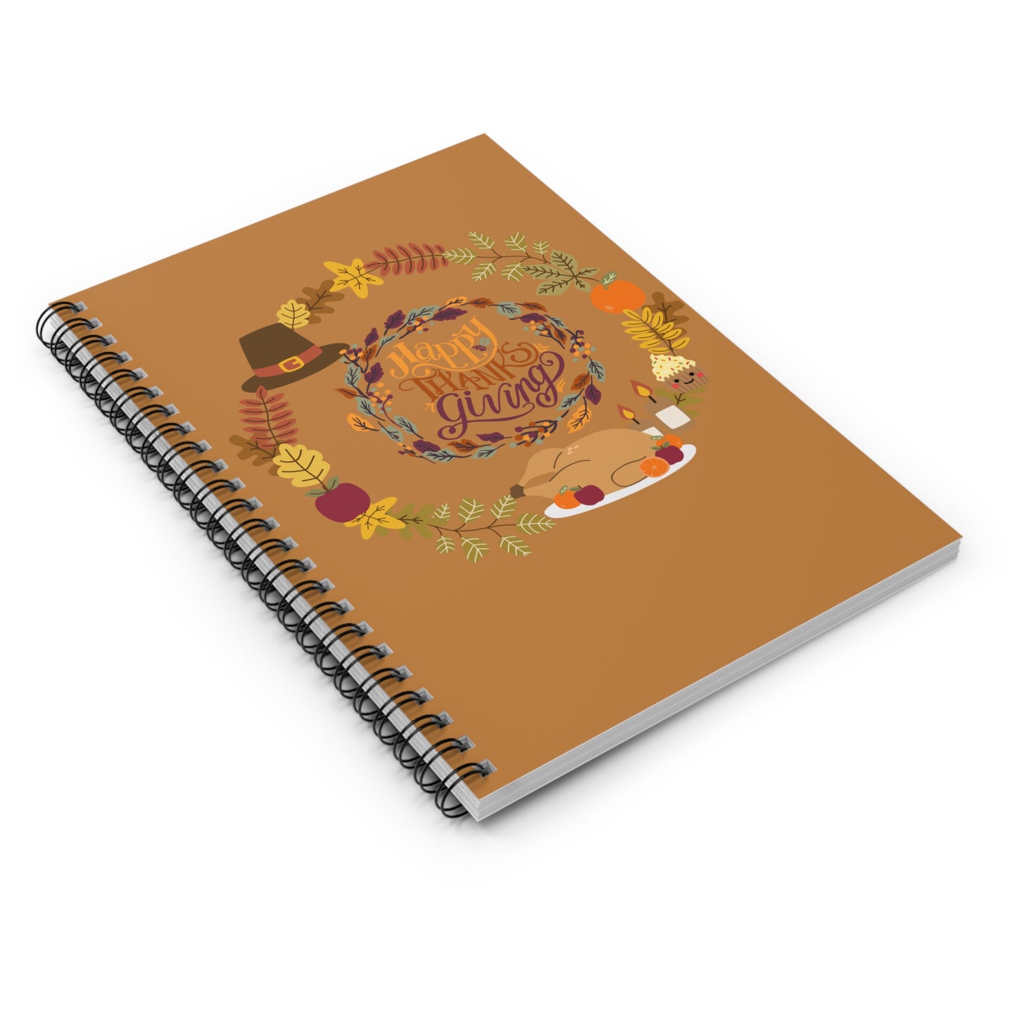 Thanksgiving Spiral Notebook - Ruled Line
