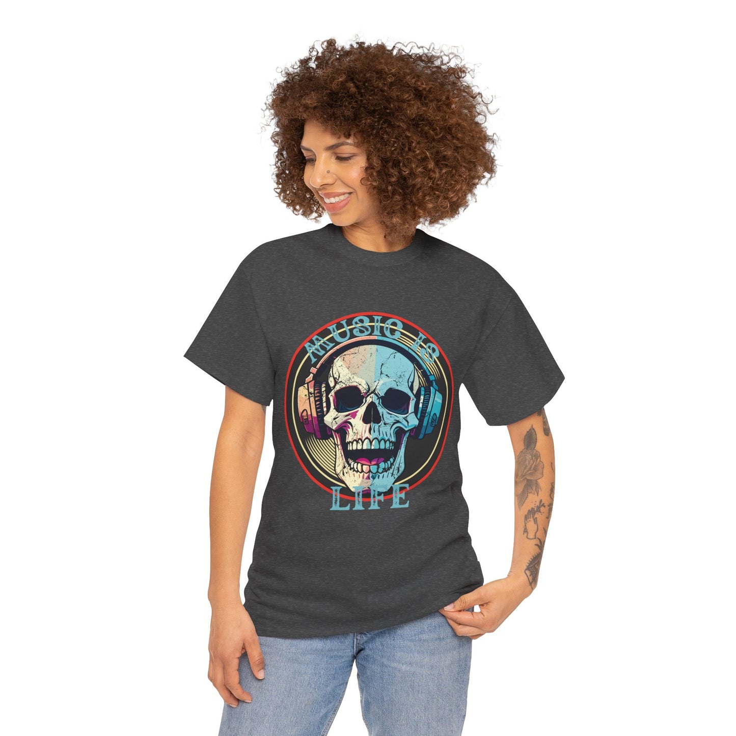 Music is Life Unisex Heavy Cotton Tee