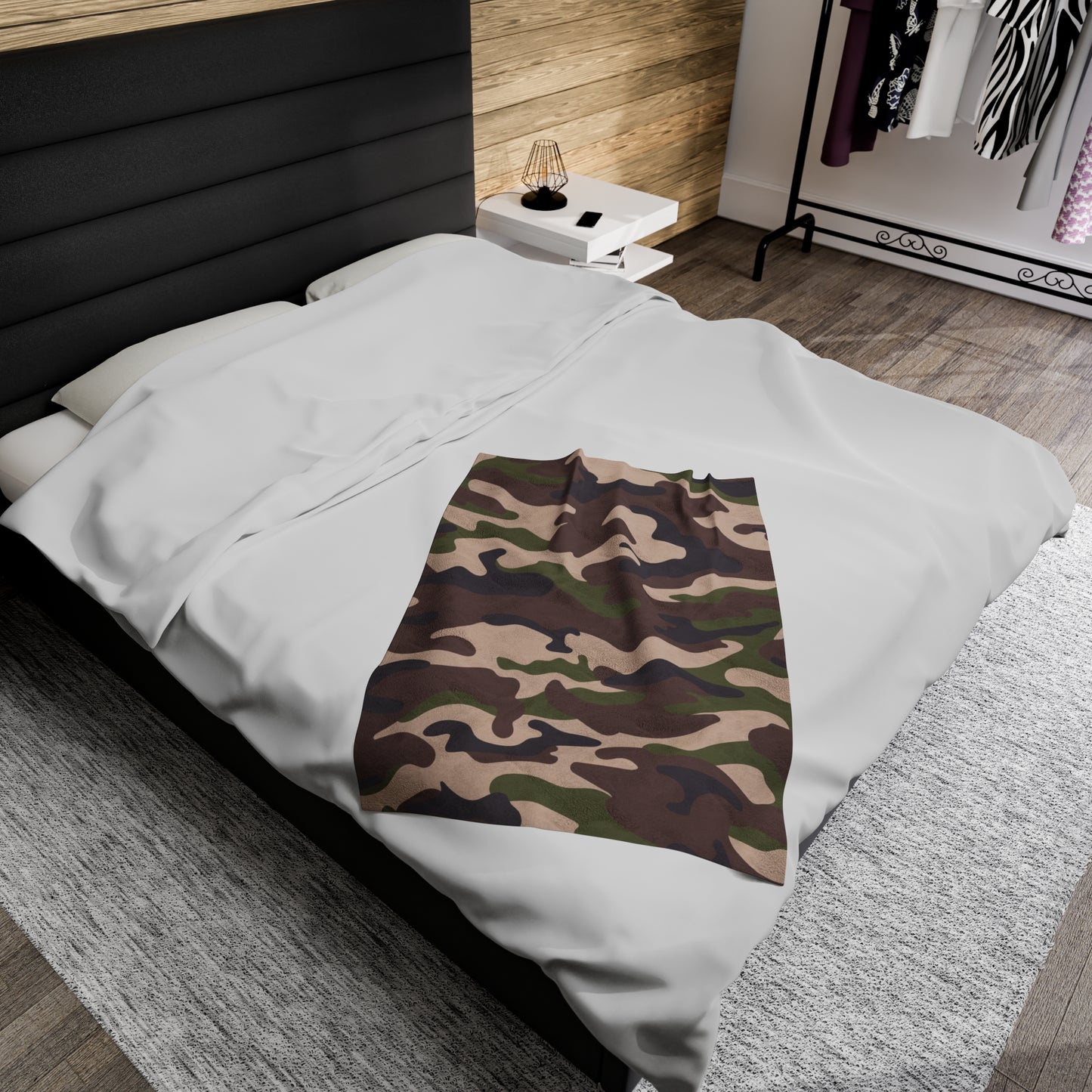 Camo Velveteen Plush Blanket