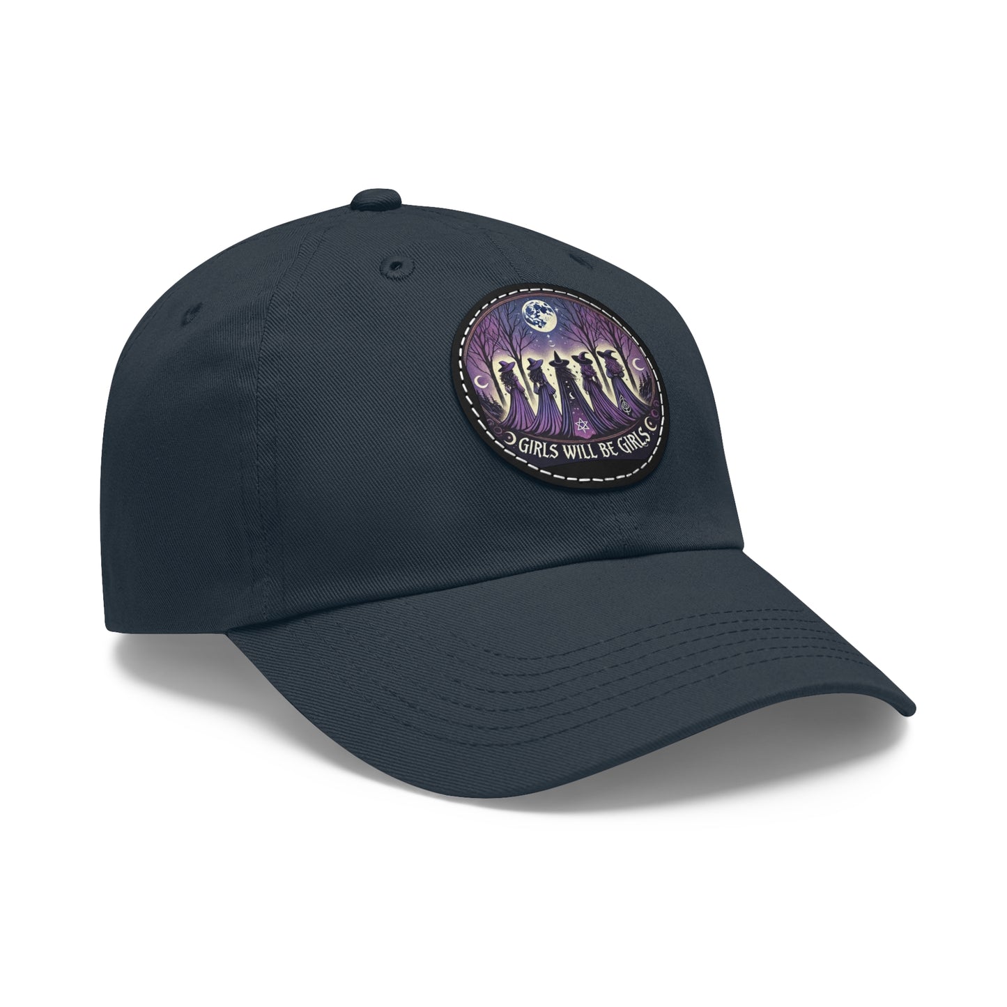 Girls will be Girls Hat with Leather Patch (Round)