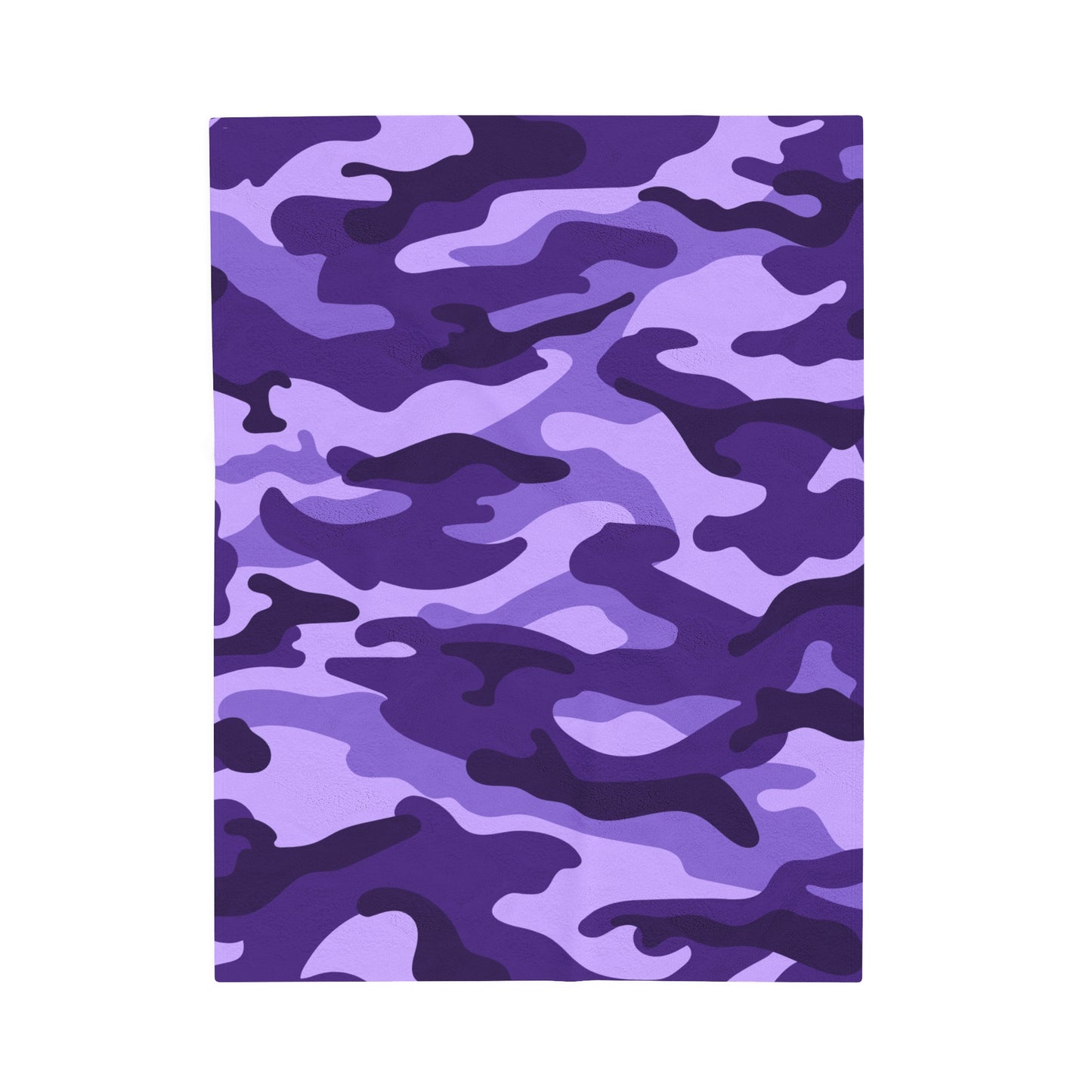 Purple Camo Velveteen Plush Blanket