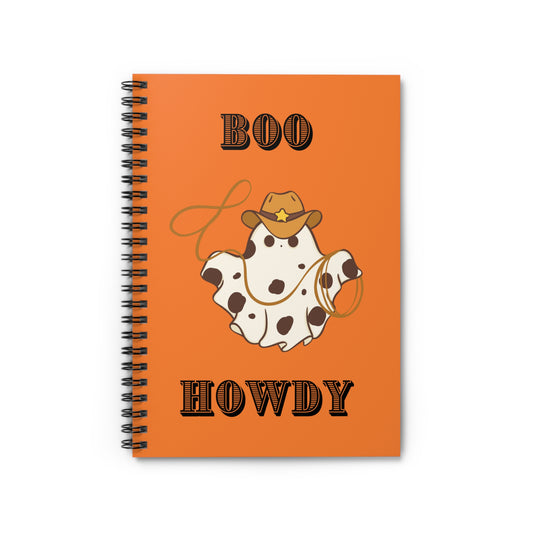Boo Howdy Spiral Notebook - Ruled Line