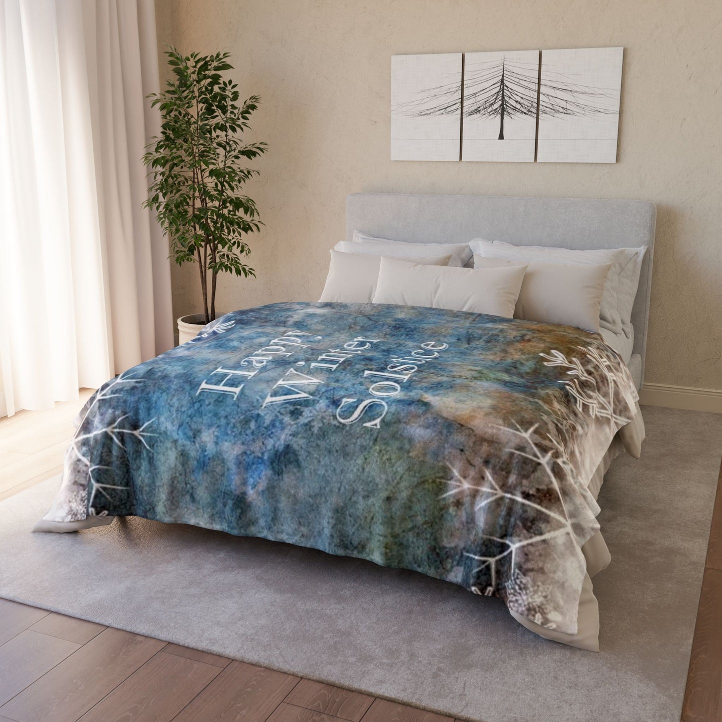 Happy Winter Solstice Soft Polyester Blanket