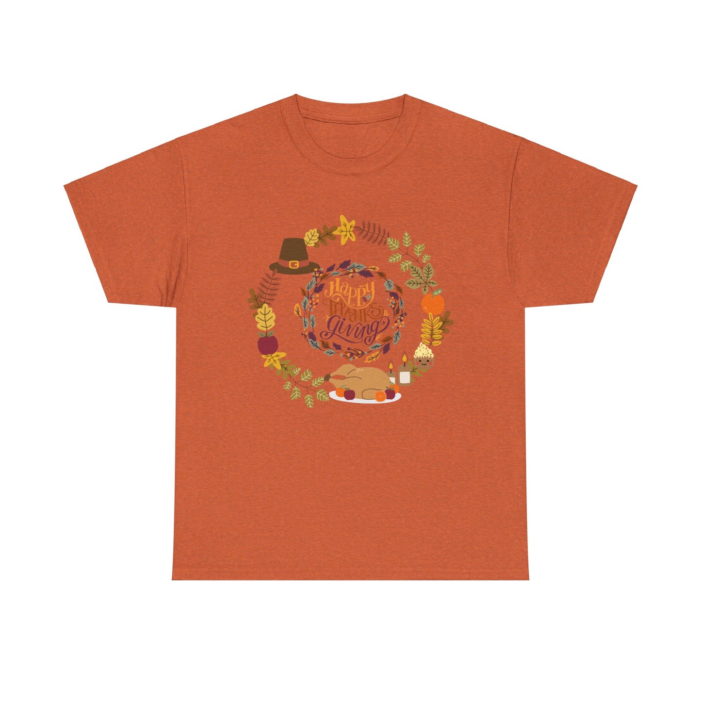 Happy Thanksgiving Unisex Heavy Cotton Tee