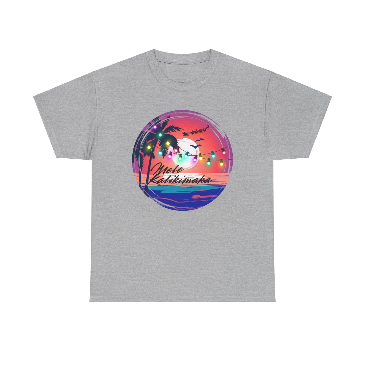 Mele Kalikimaka Unisex Heavy Cotton Tee