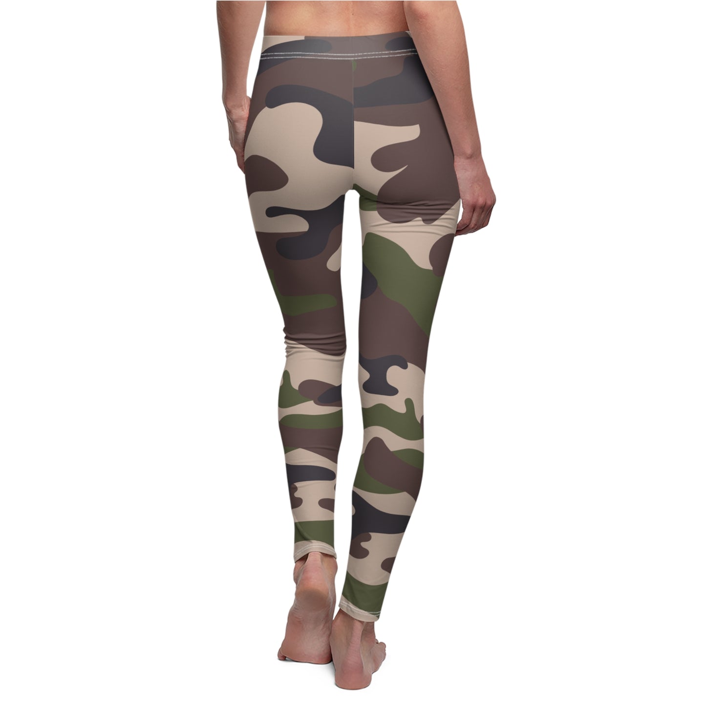 Camo Women's Cut & Sew Casual Leggings (AOP)