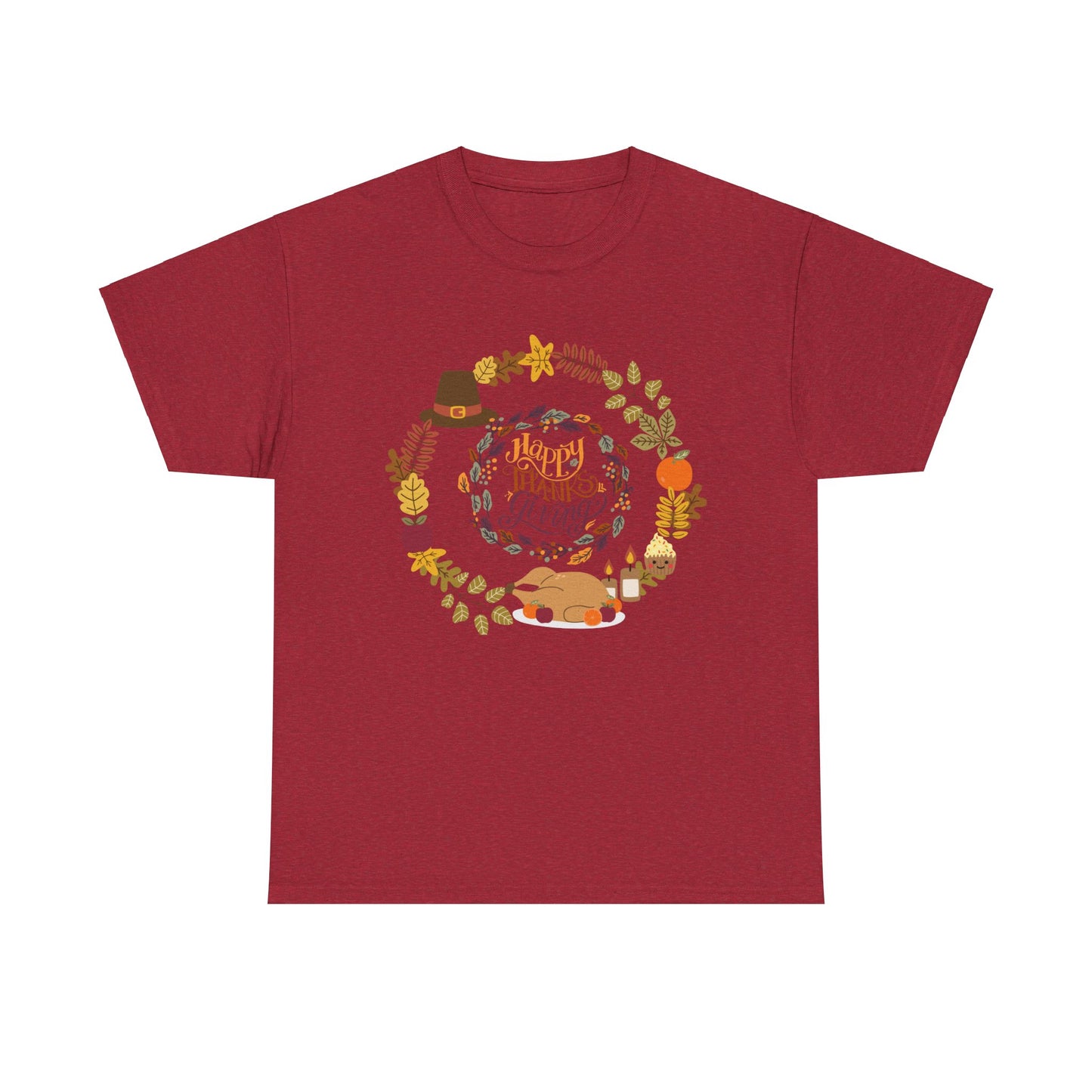 Happy Thanksgiving Unisex Heavy Cotton Tee