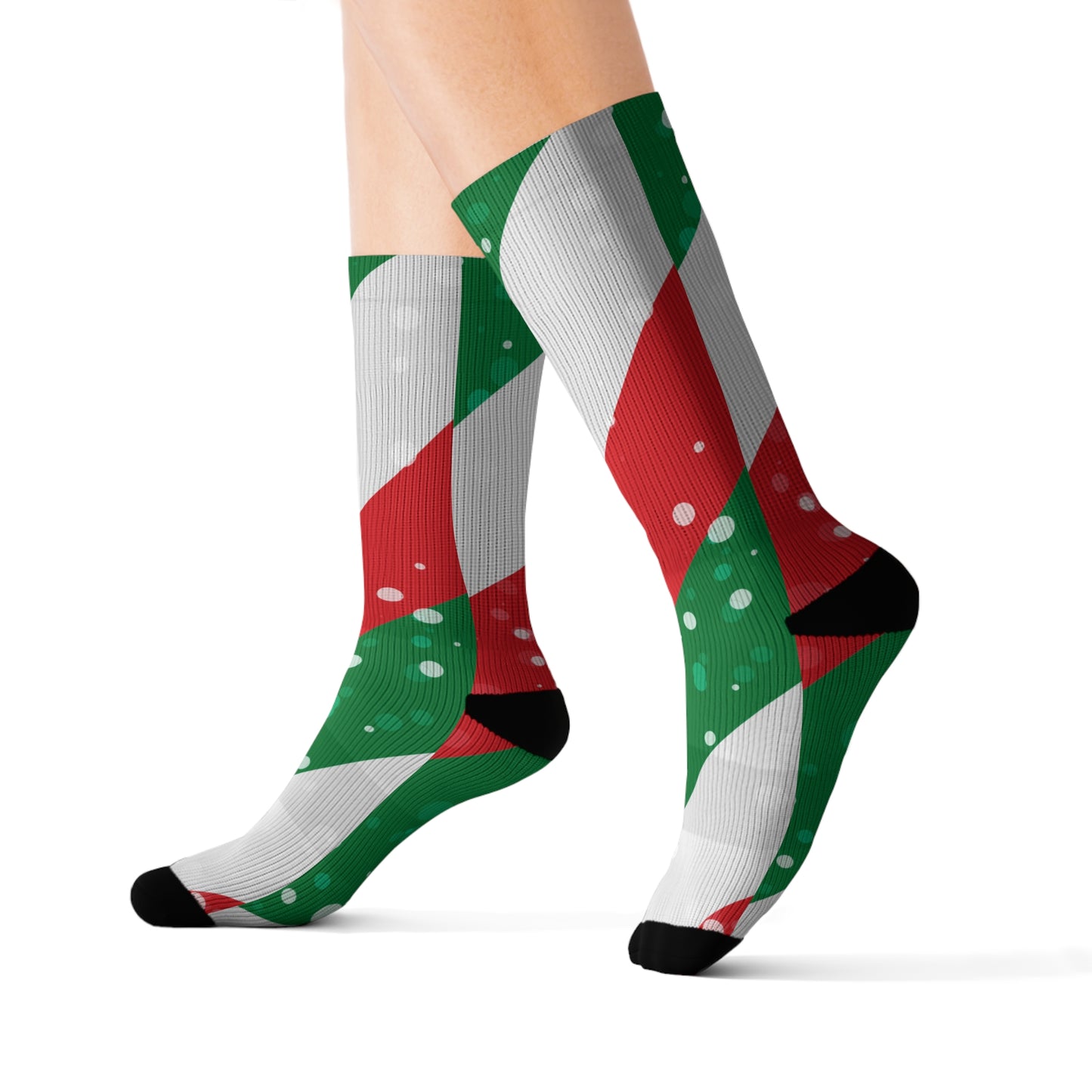 X-mas Stripes Sublimation Socks
