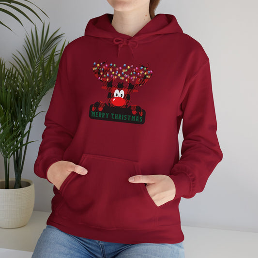 Plaid Deer Unisex Heavy Blend™ Hooded Sweatshirt