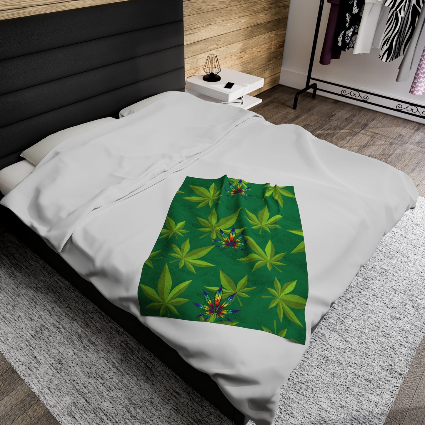 Cannabis Velveteen Plush Blanket