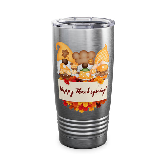 Gnome Thanksgiving Ringneck Tumbler, 20oz
