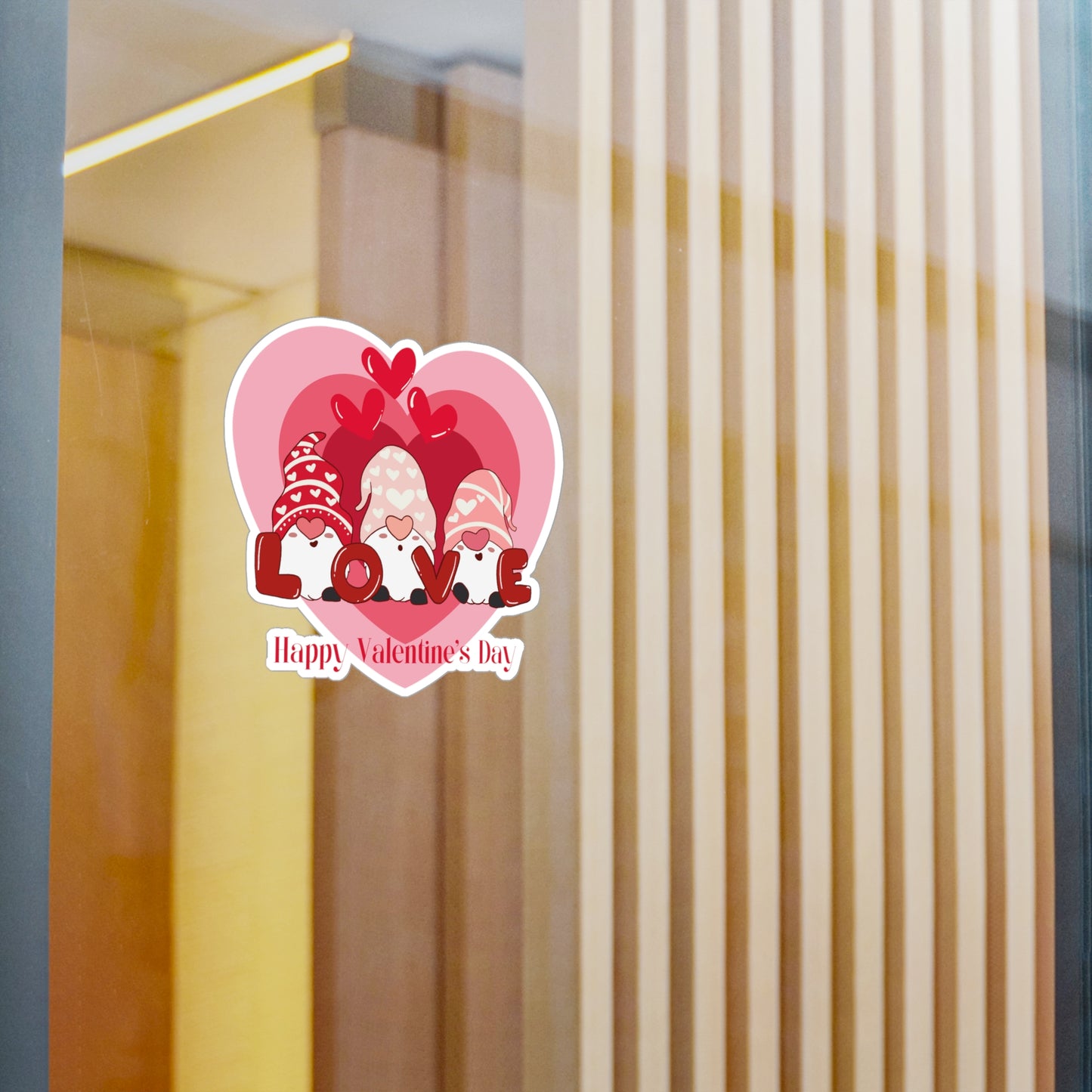 Valentines Gnome Kiss-Cut Vinyl Decals