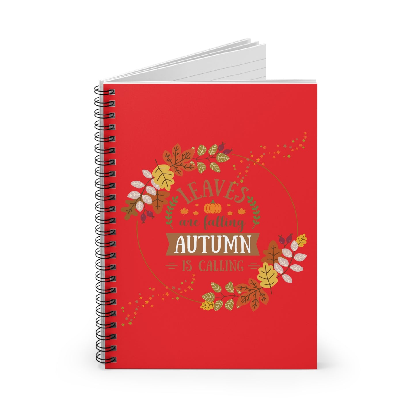 Leaves Spiral Notebook - Ruled Line