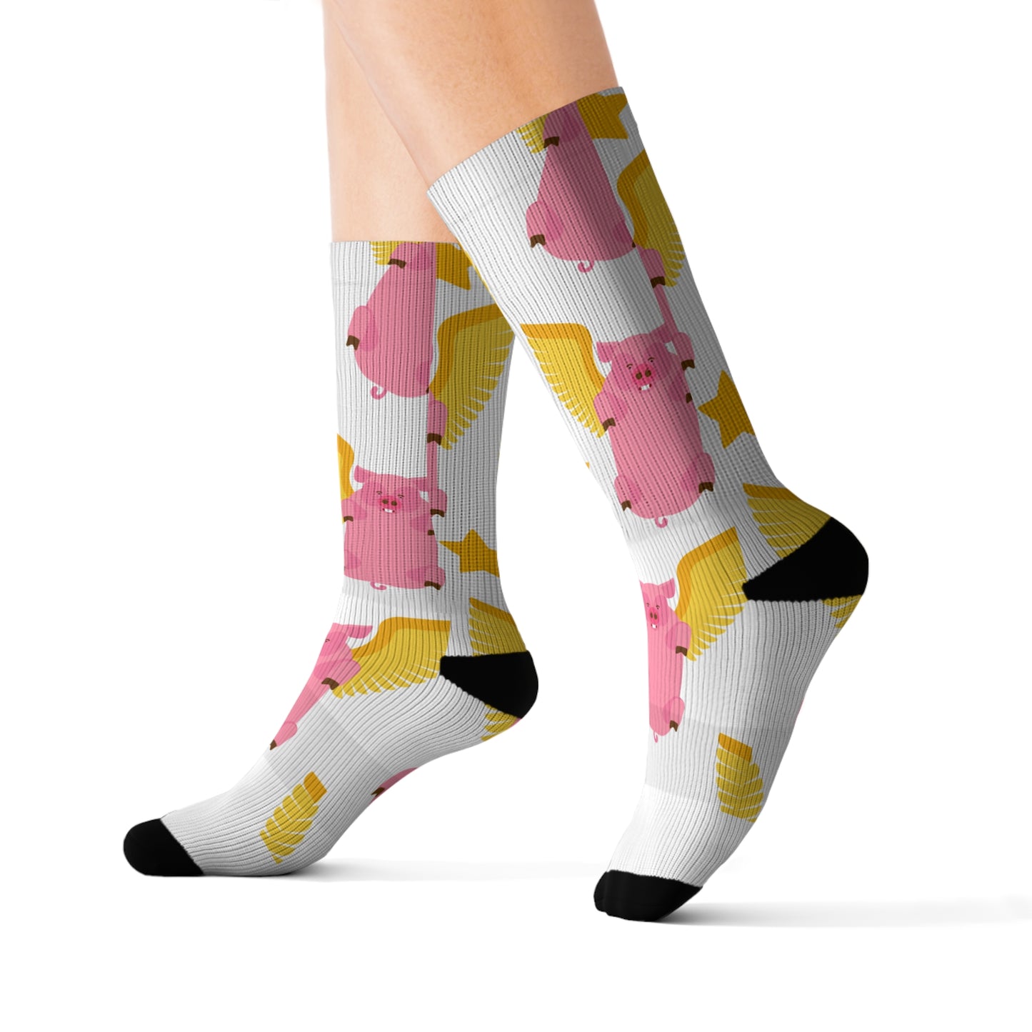 Flying Pigs Sublimation Socks