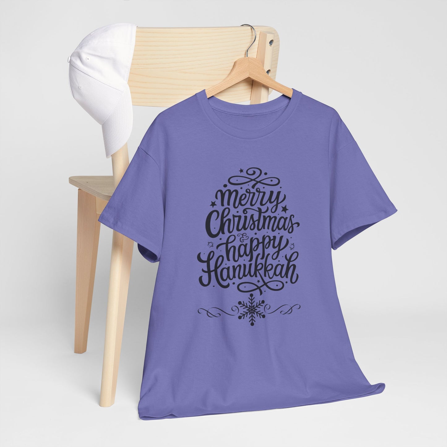 Merry Hanukkah Unisex Heavy Cotton Tee