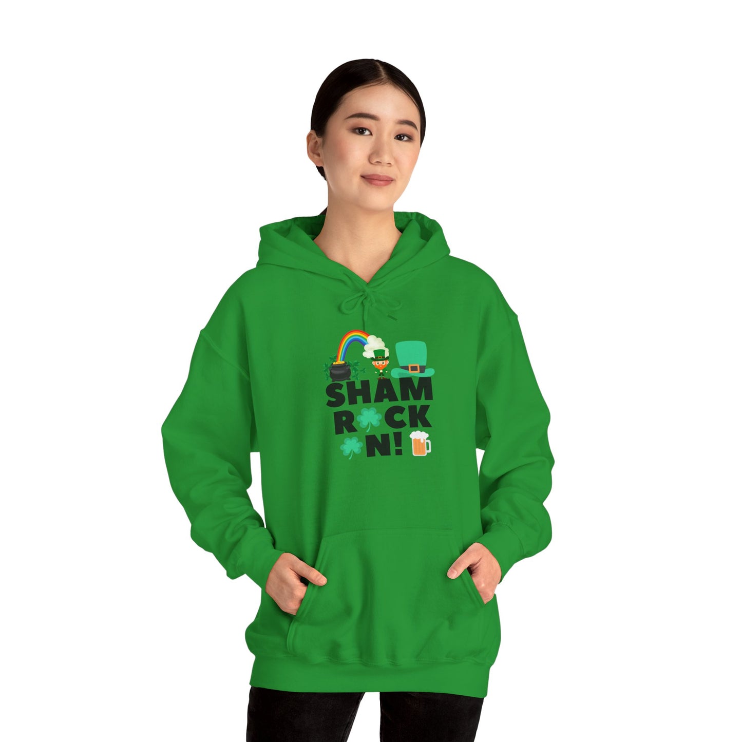 Shamrock On Unisex Heavy Blend™ Hooded Sweatshirt