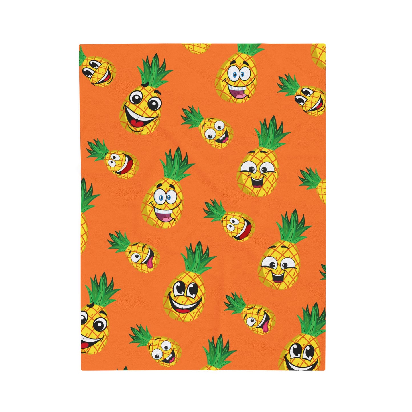 Pineapple Velveteen Plush Blanket