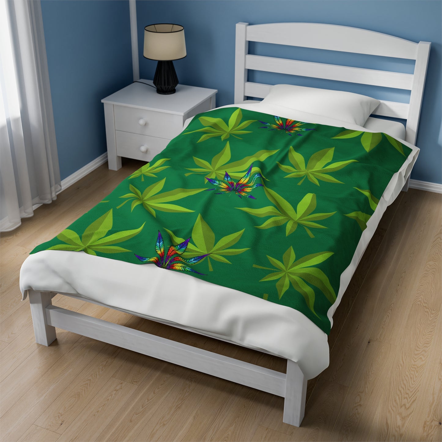 Cannabis Velveteen Plush Blanket