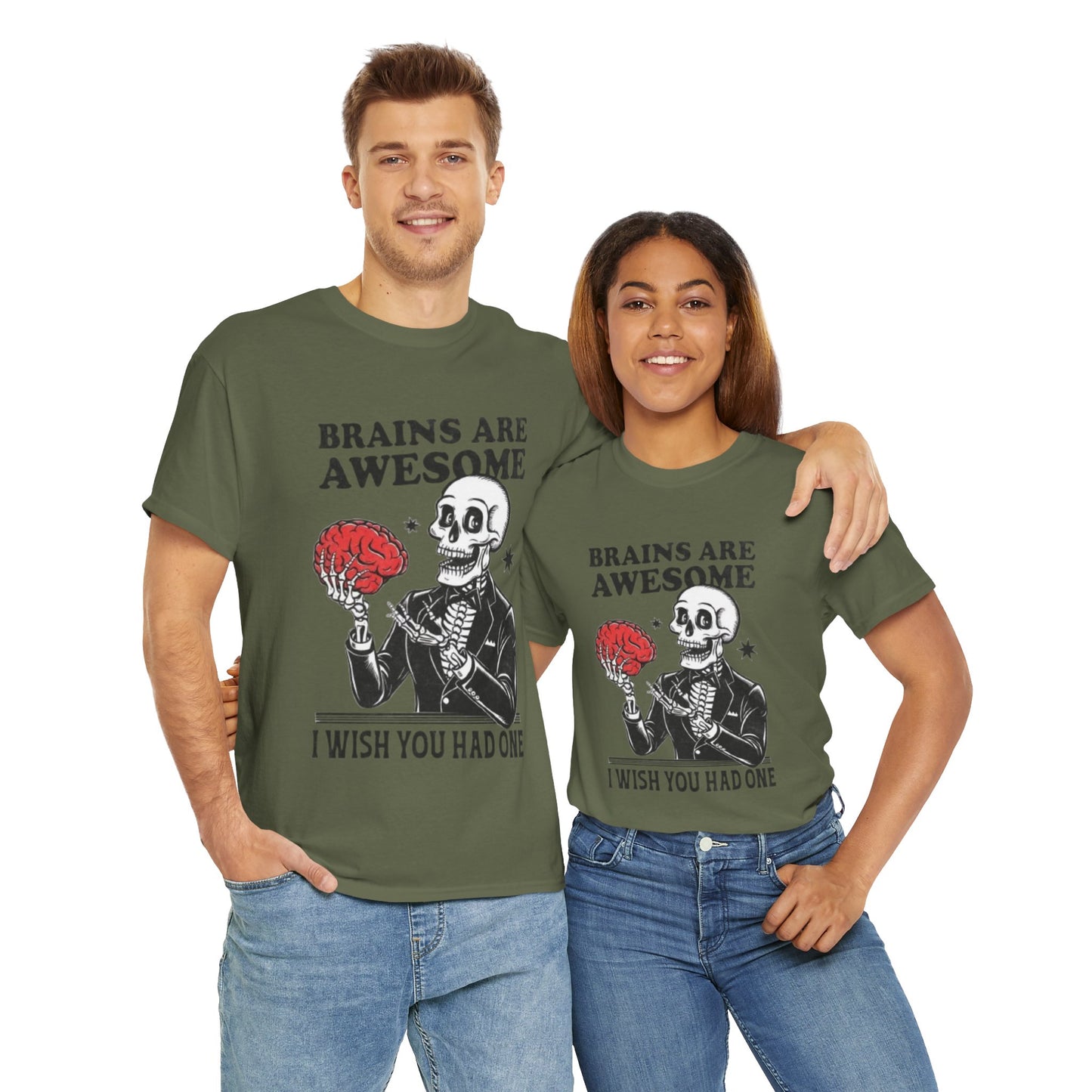 Brains Unisex Heavy Cotton Tee