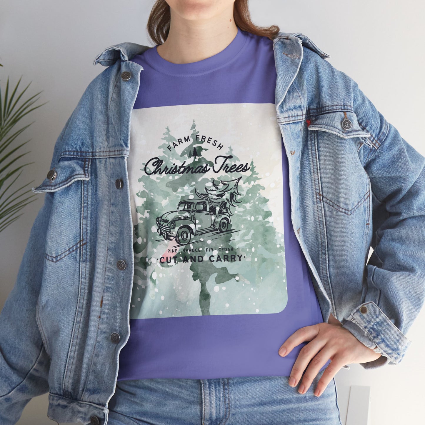 Christmas Trees Unisex Heavy Cotton Tee