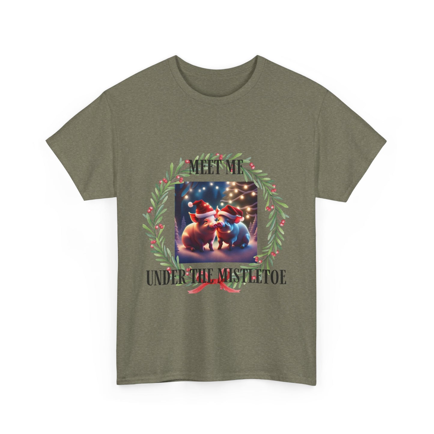 Xmas Pigs Unisex Heavy Cotton Tee