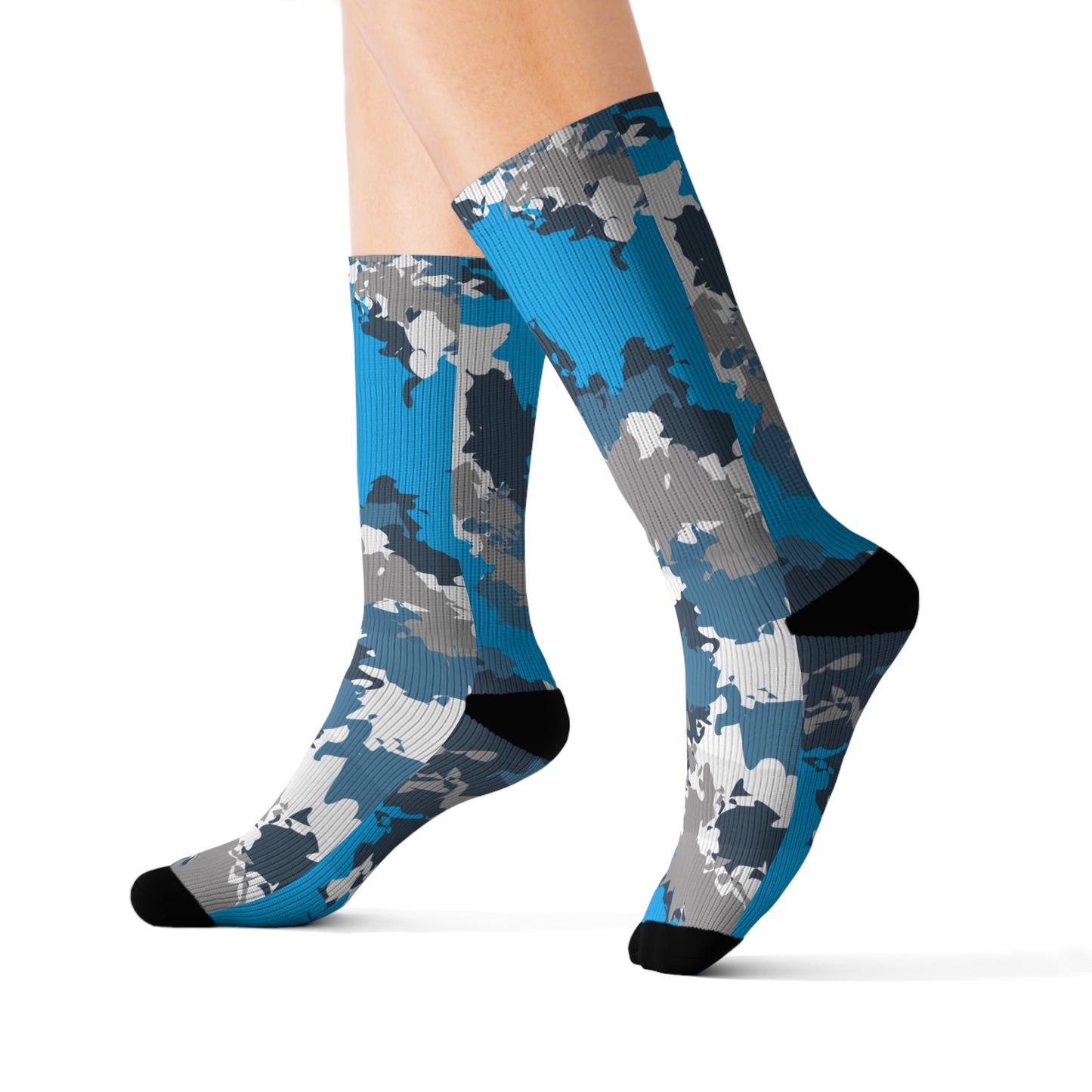 Blue Camo Sublimation Socks
