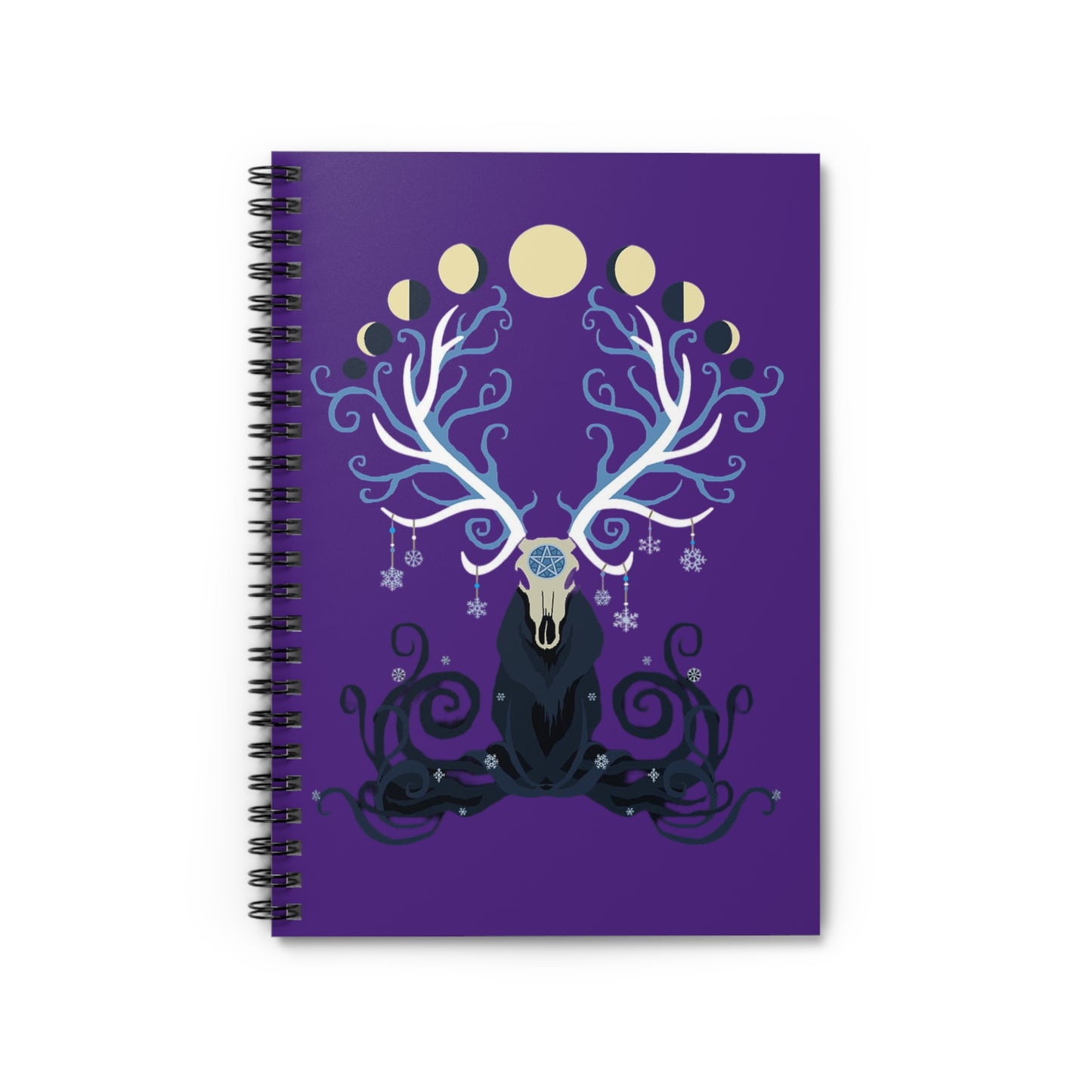 Deer Moon Spiral Notebook - Ruled Line
