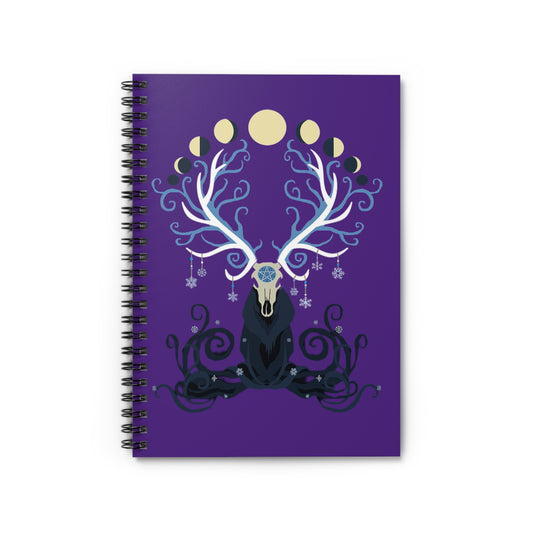Deer Moon Spiral Notebook - Ruled Line