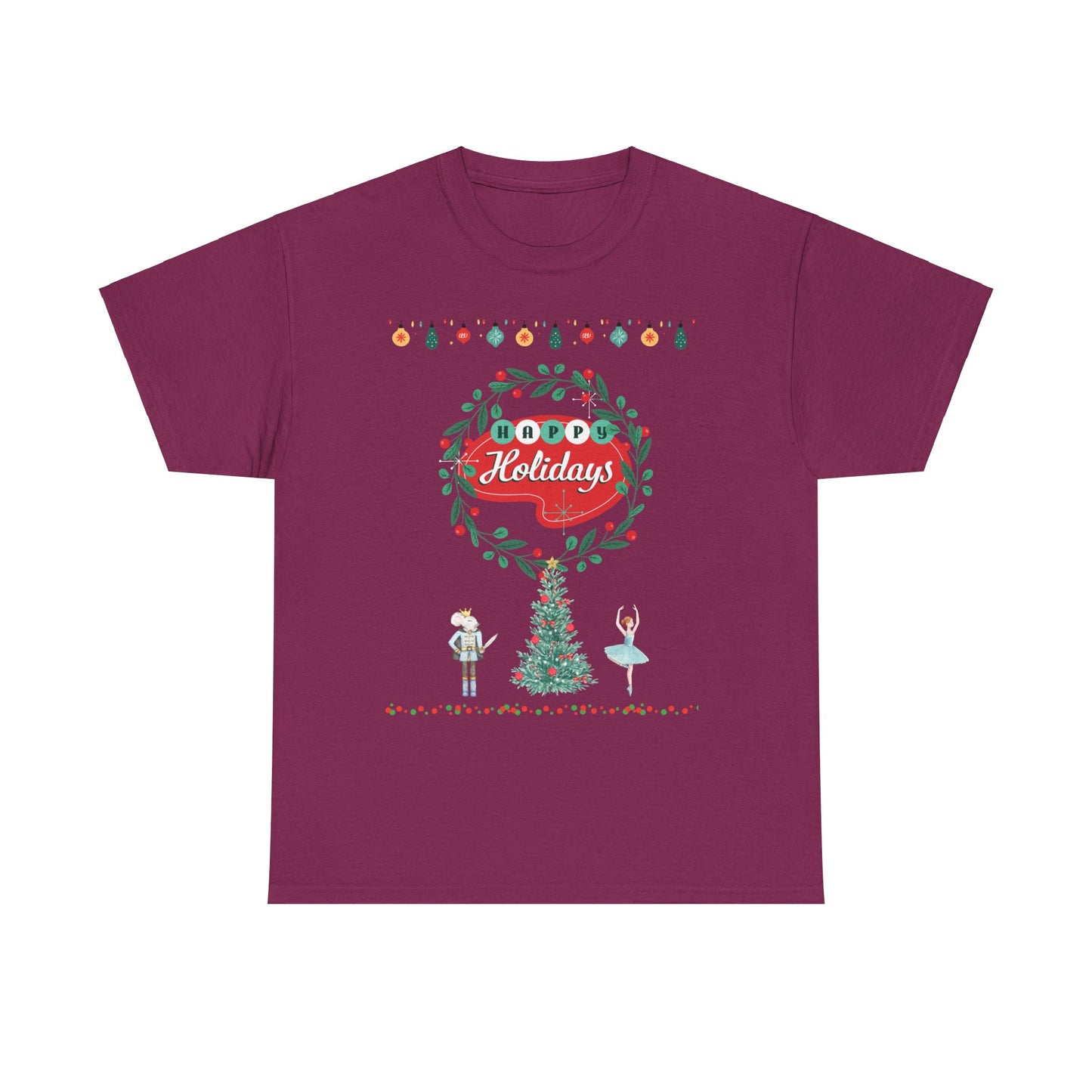 Happy Holidays Unisex Heavy Cotton Tee