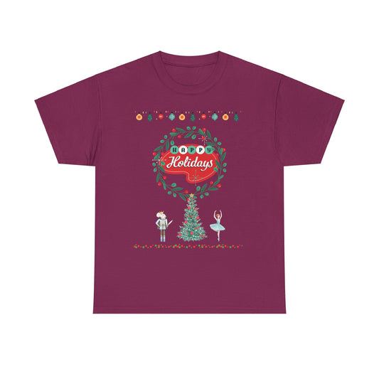Happy Holidays Unisex Heavy Cotton Tee