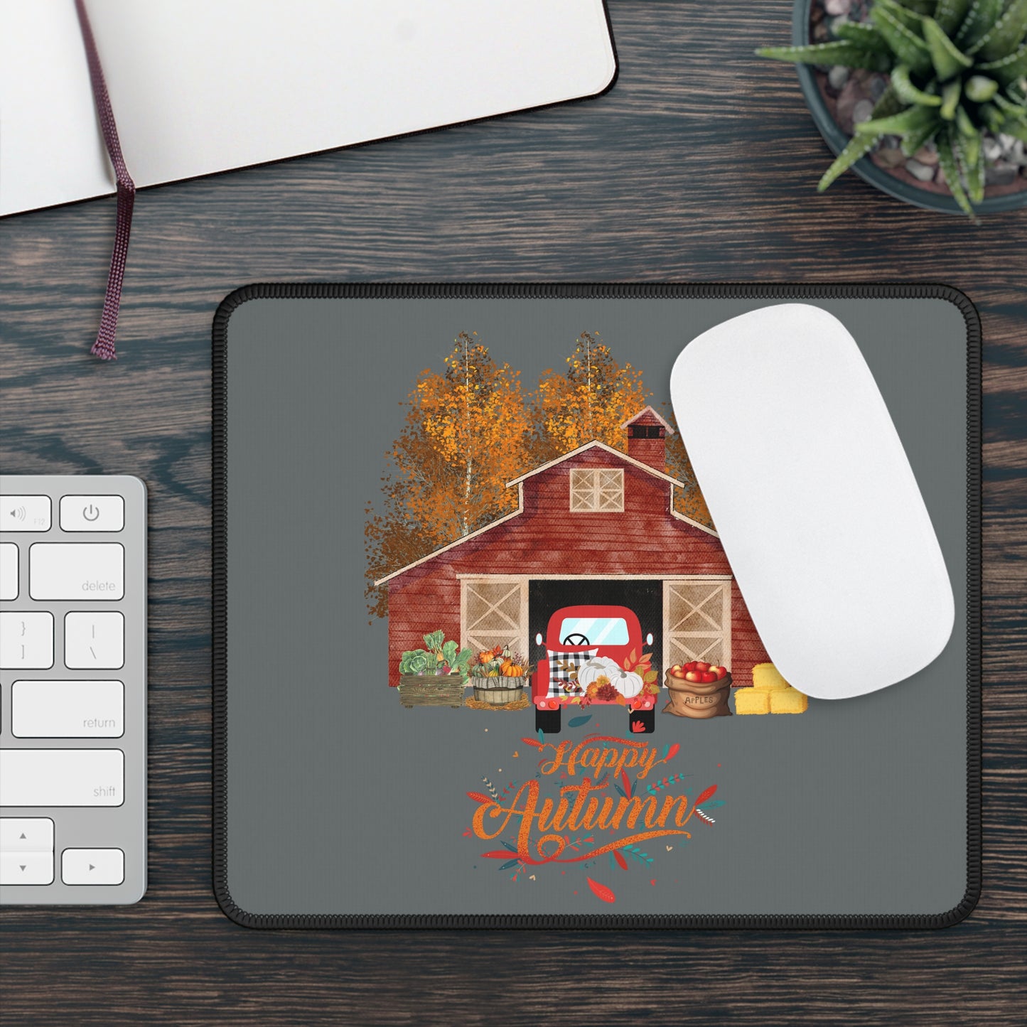 Happy Autumn Gaming Mouse Pad