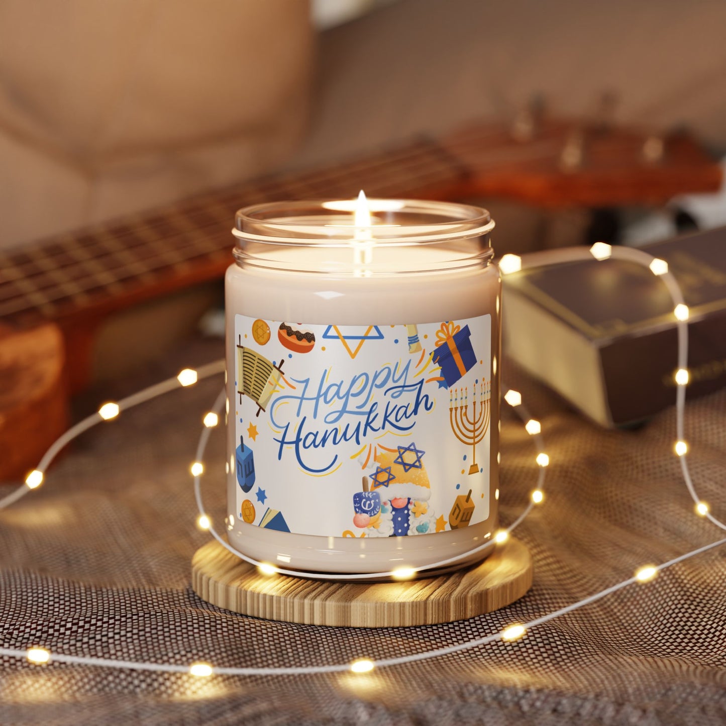 Happy Hanukkah Scented Soy Candle, 9oz