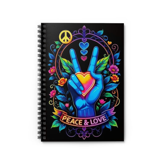 Peace & Love Spiral Notebook - Ruled Line