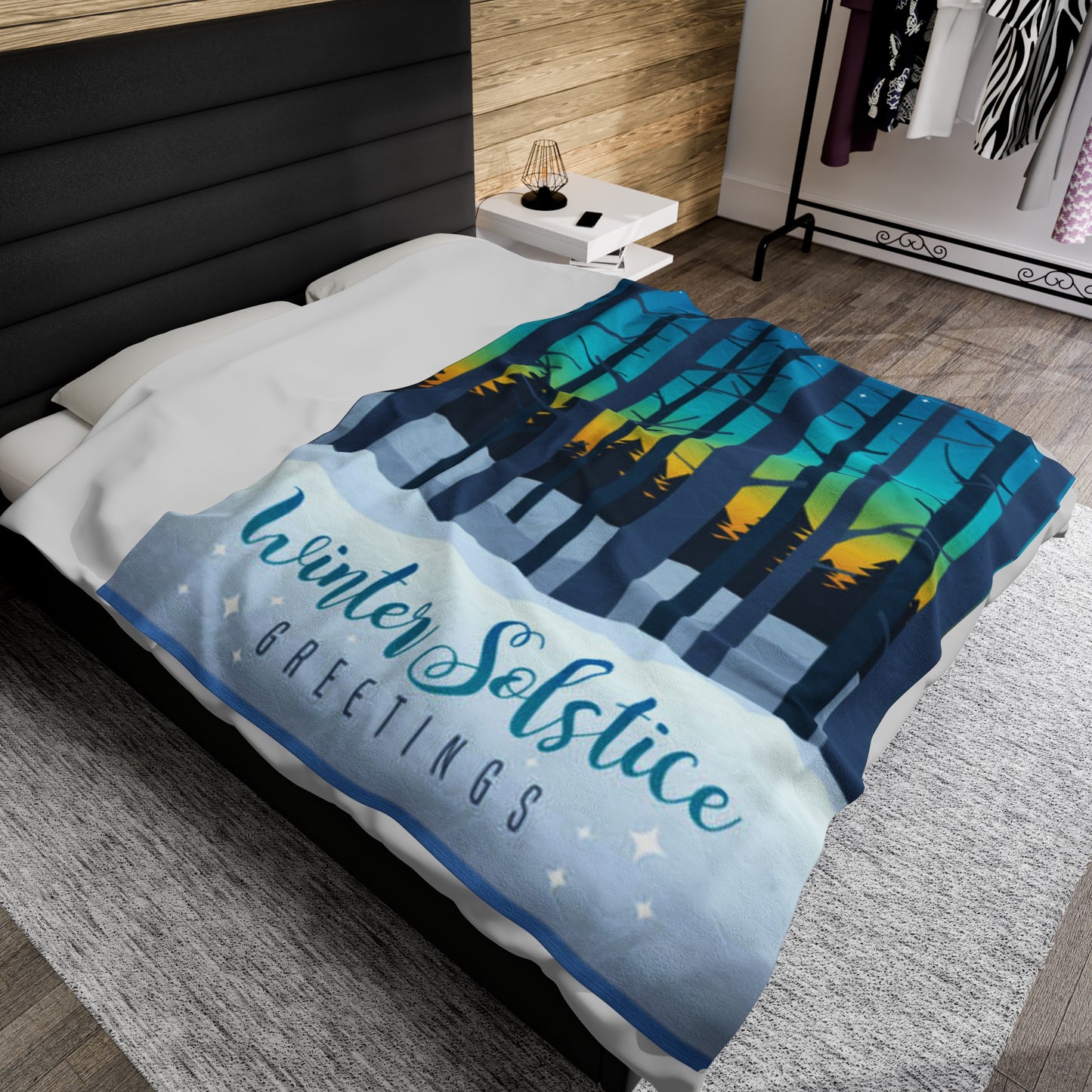 Winter Solstice Velveteen Plush Blanket