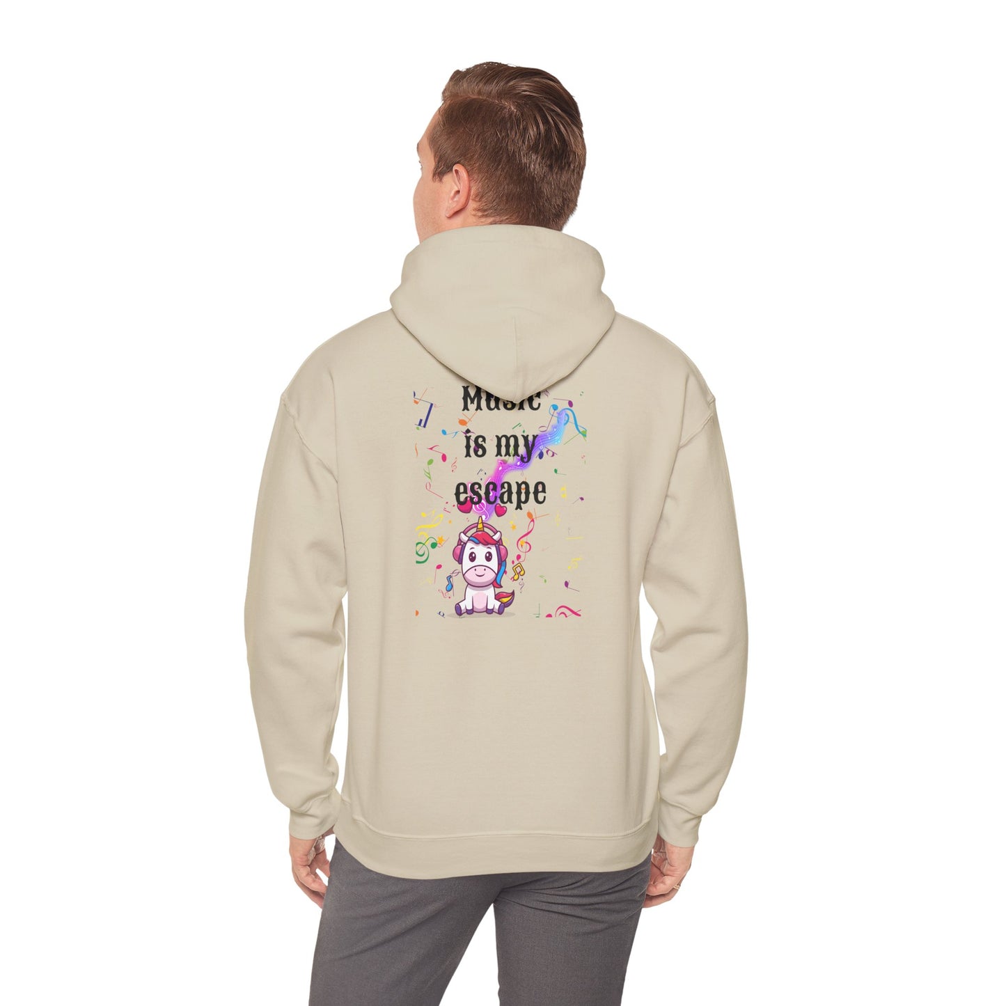 Music is my escape Unisex Heavy Blend™ Hooded Sweatshirt
