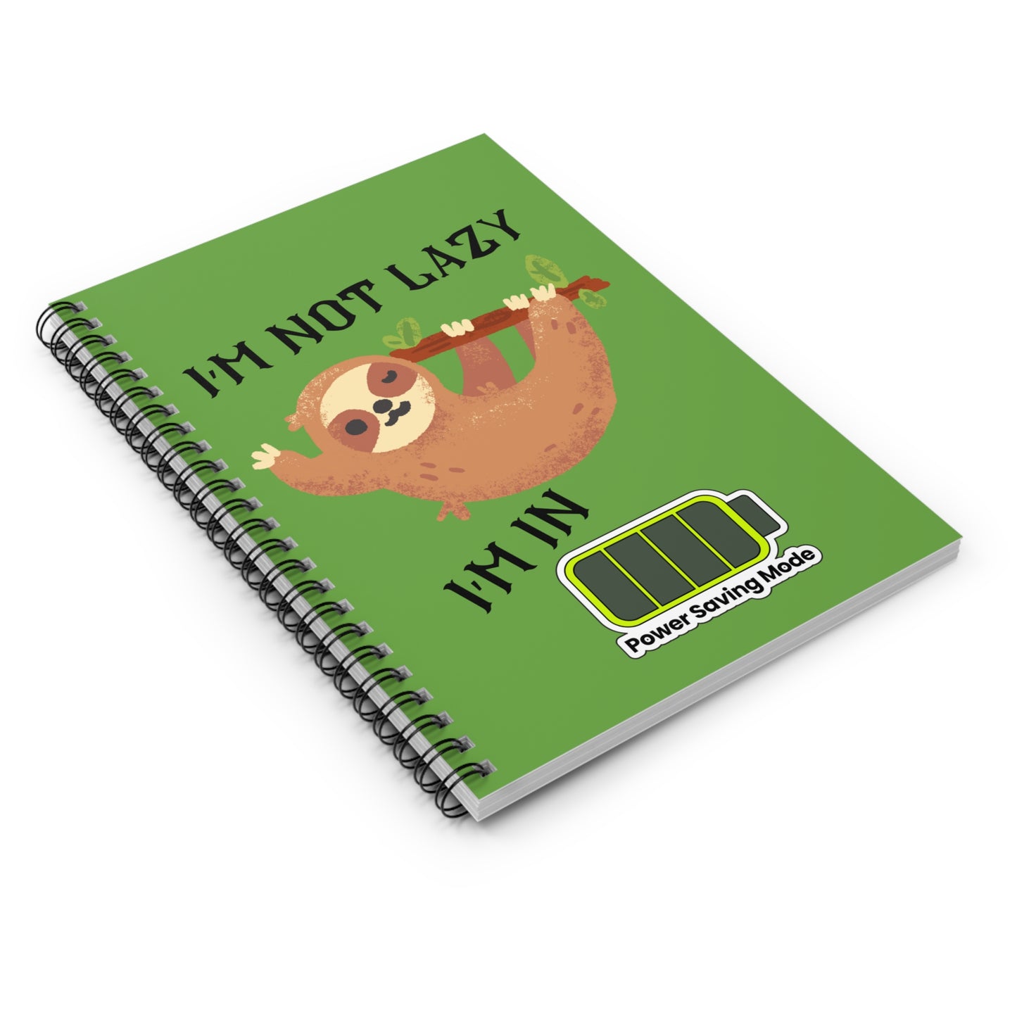 I'm Not Lazy Spiral Notebook - Ruled Line