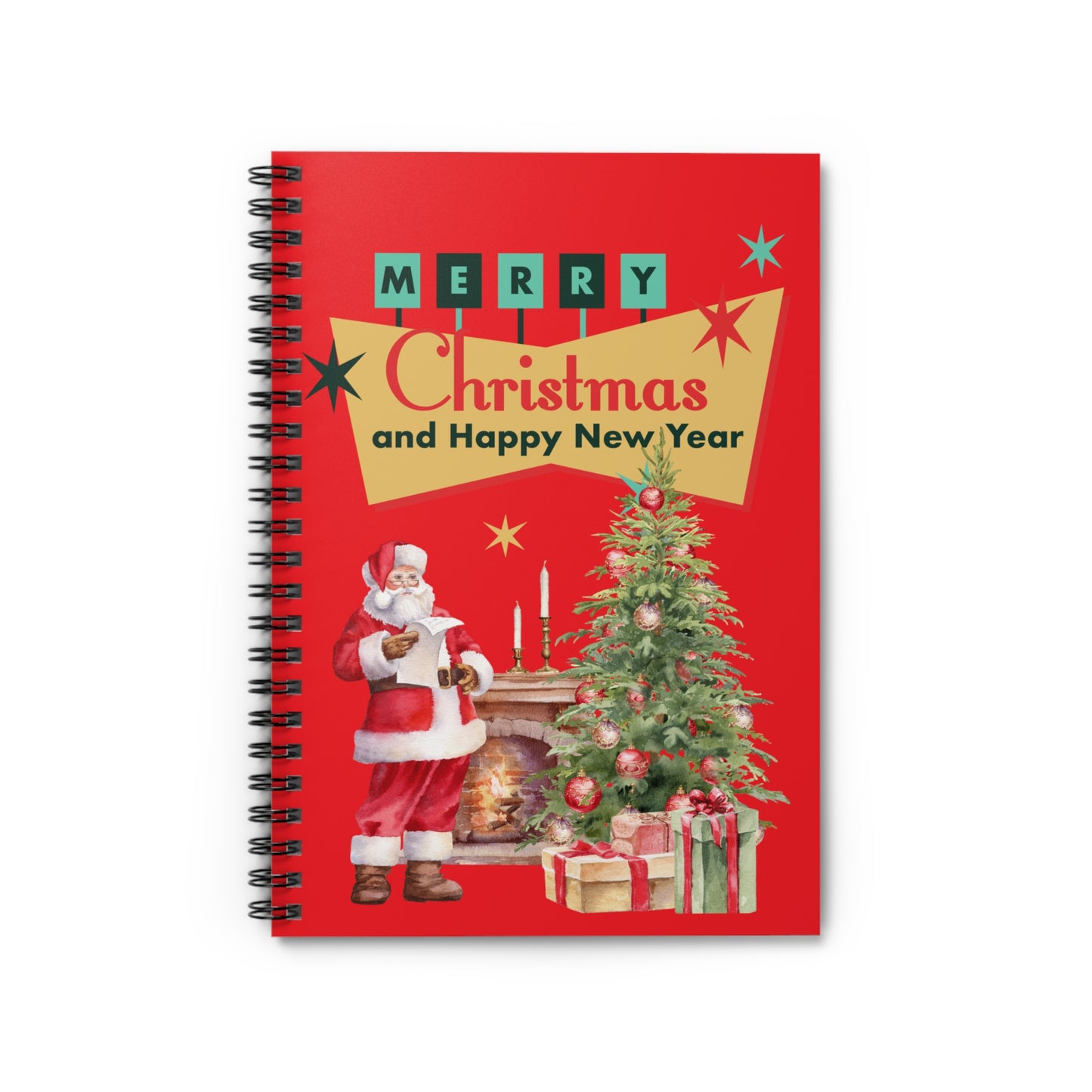 Classic Christmas Spiral Notebook - Ruled Line