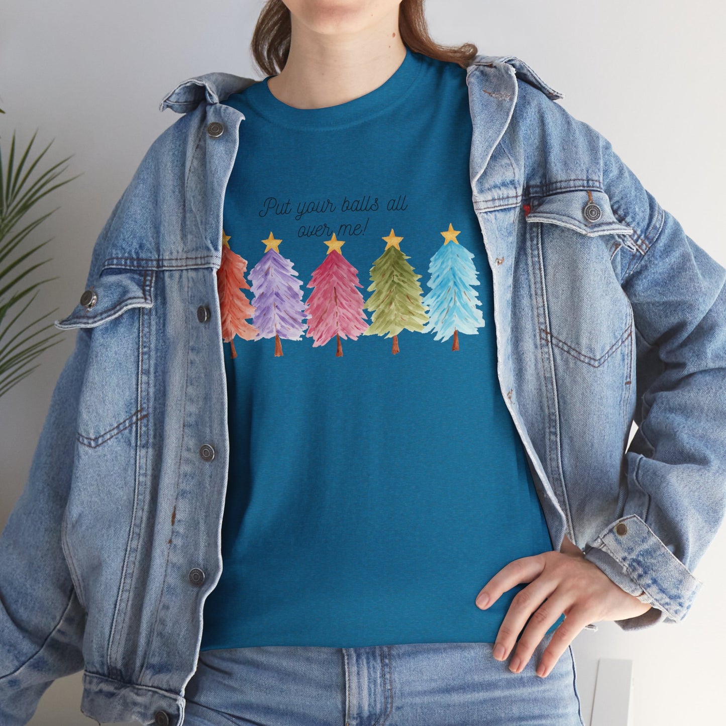 Christmas trees Unisex Heavy Cotton Tee